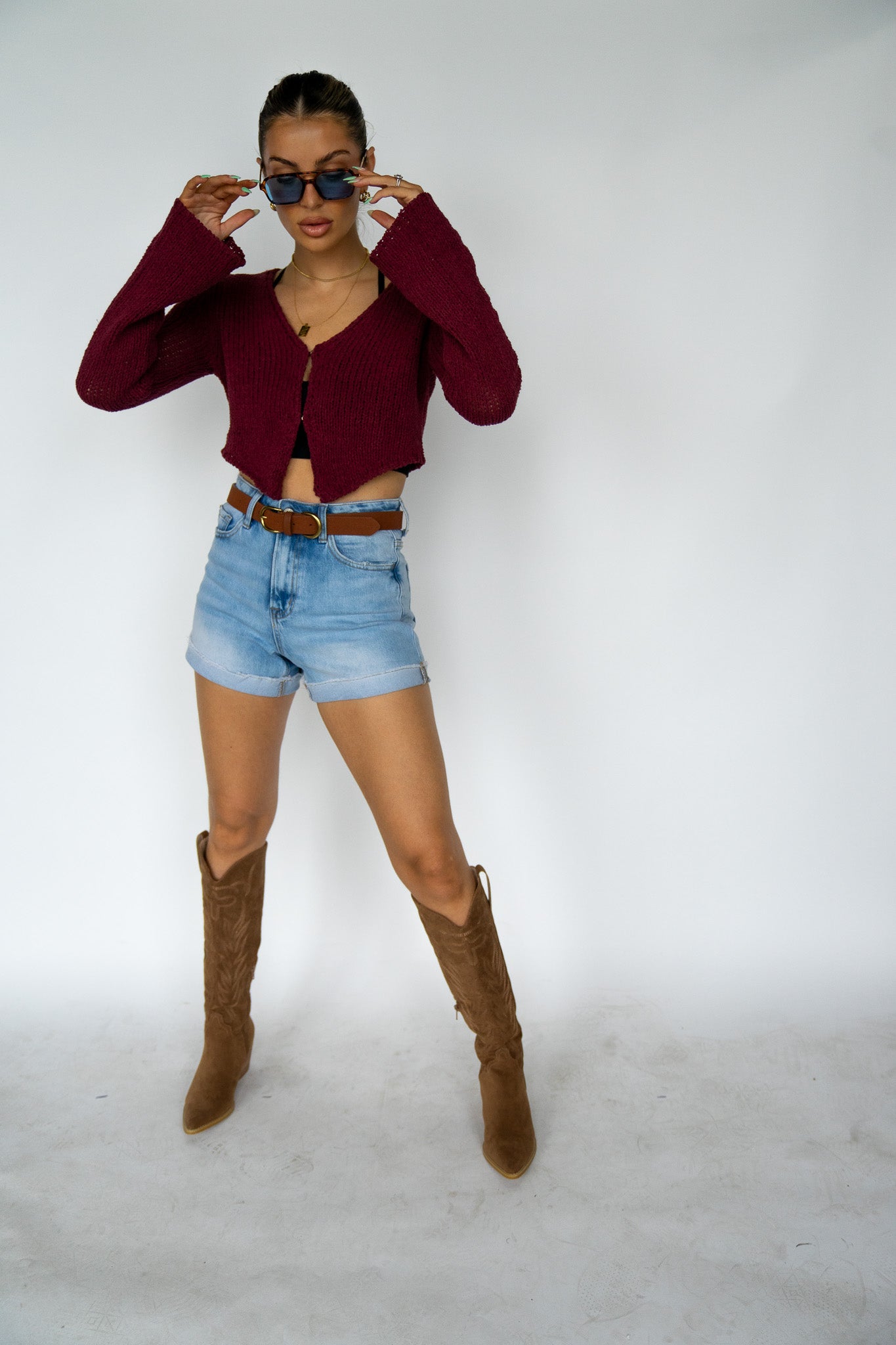 Open Front Knit Top