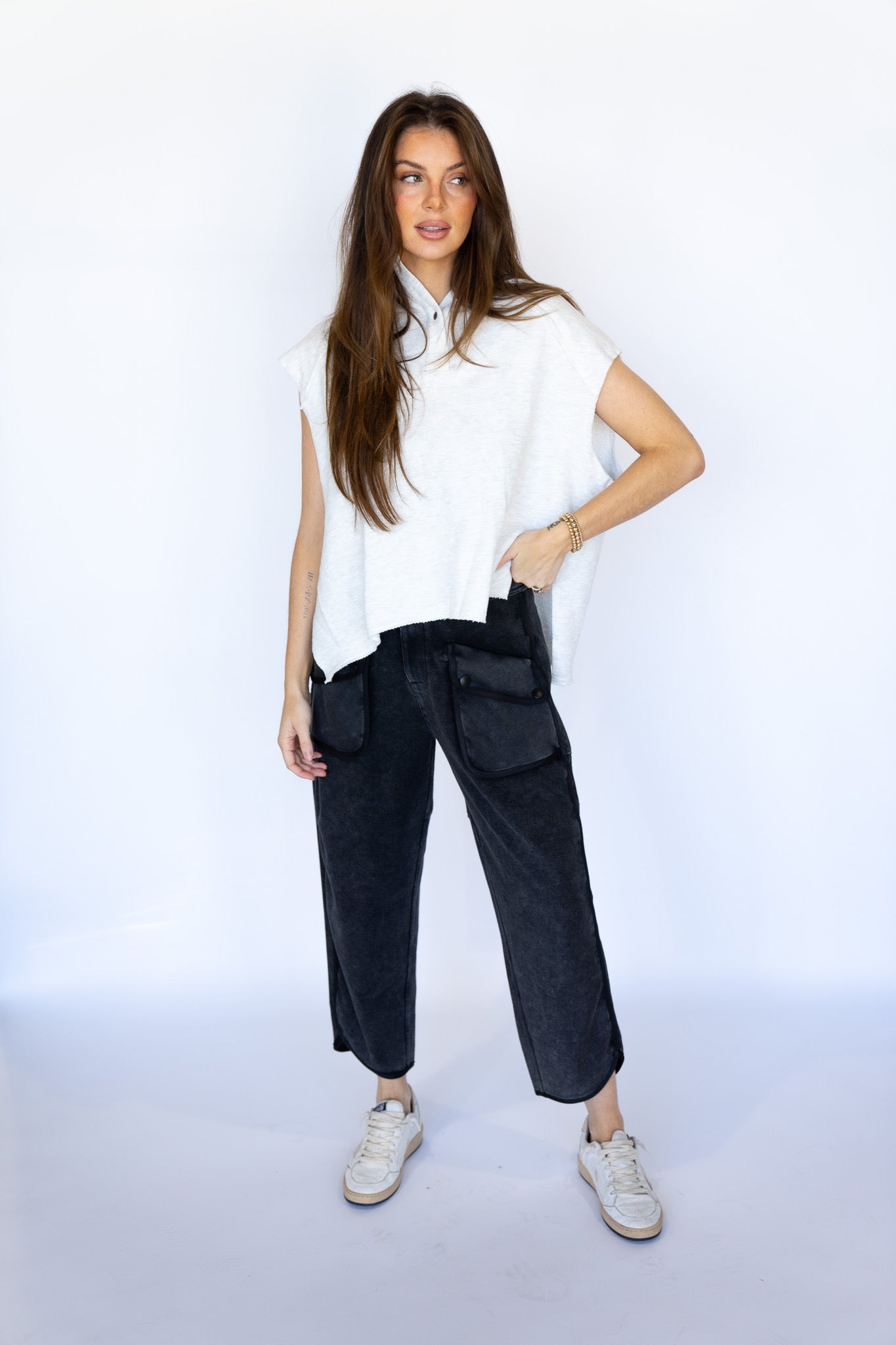 Washed Tapered Pants