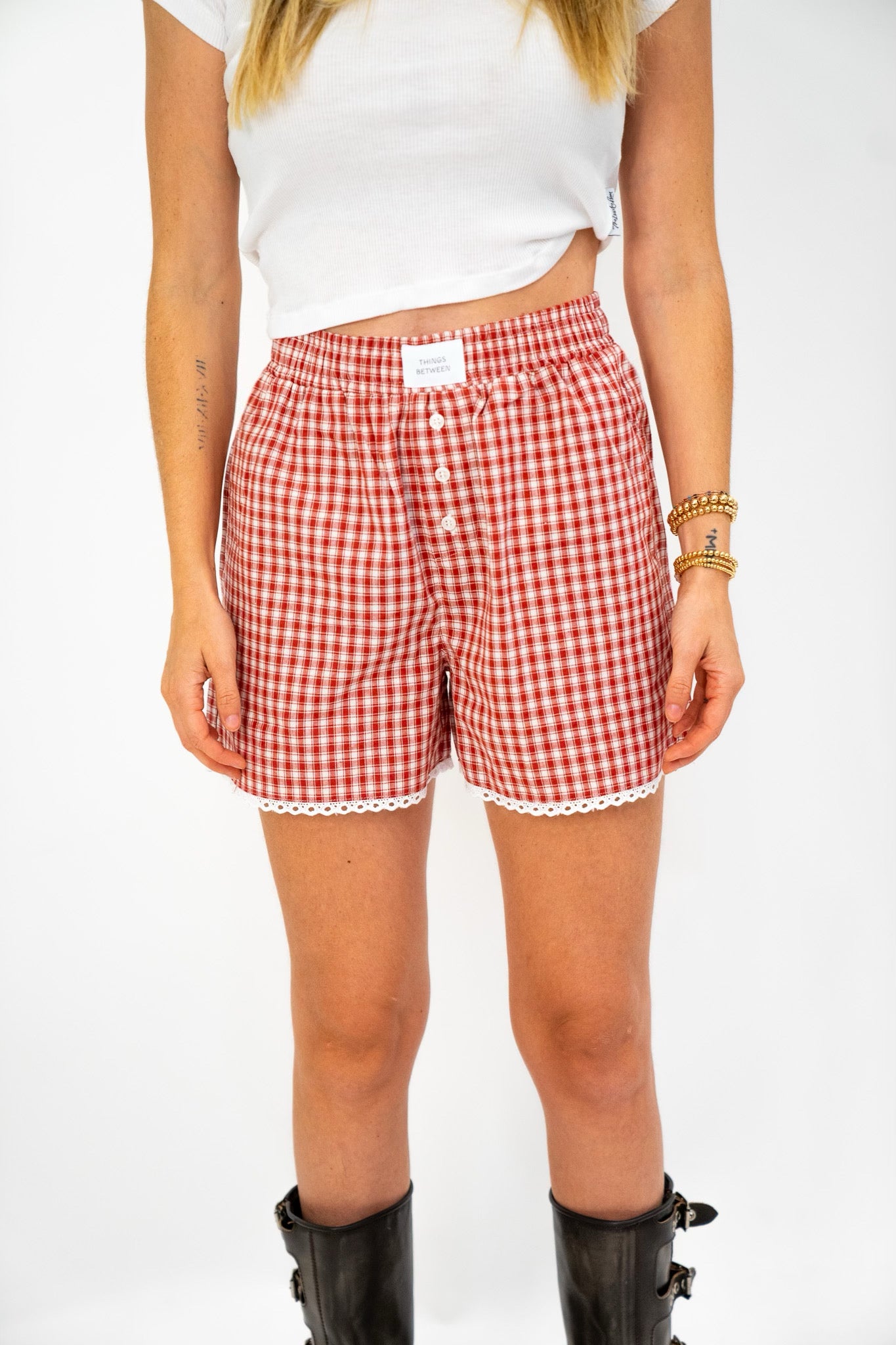 Lace Trim Boxer Shorts (Multiple Colors)