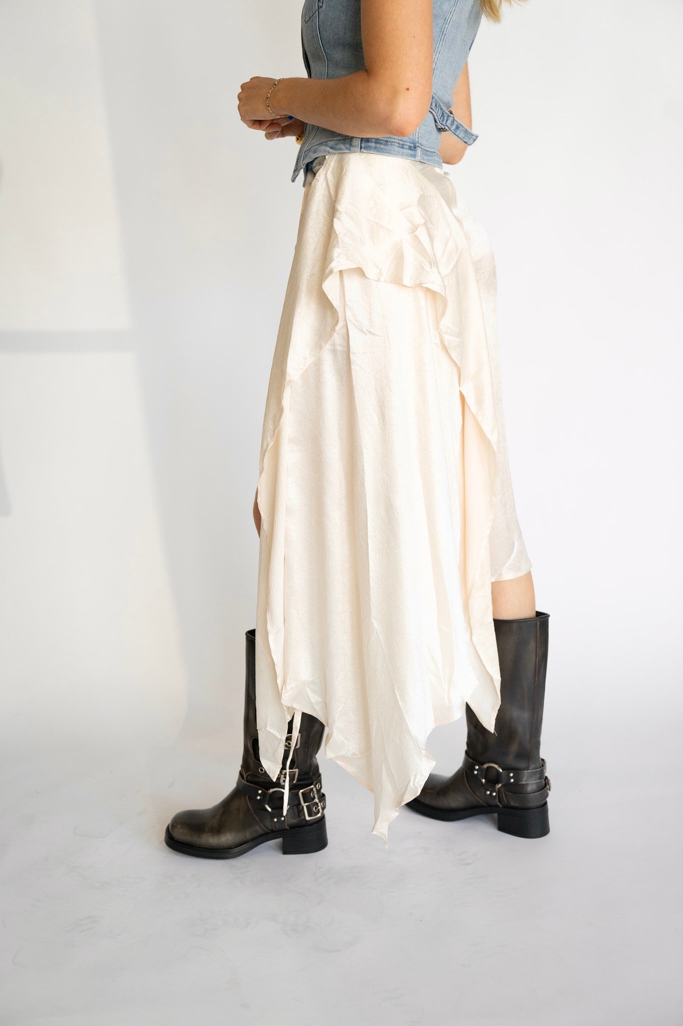 Asymmetric Wrap Skirt