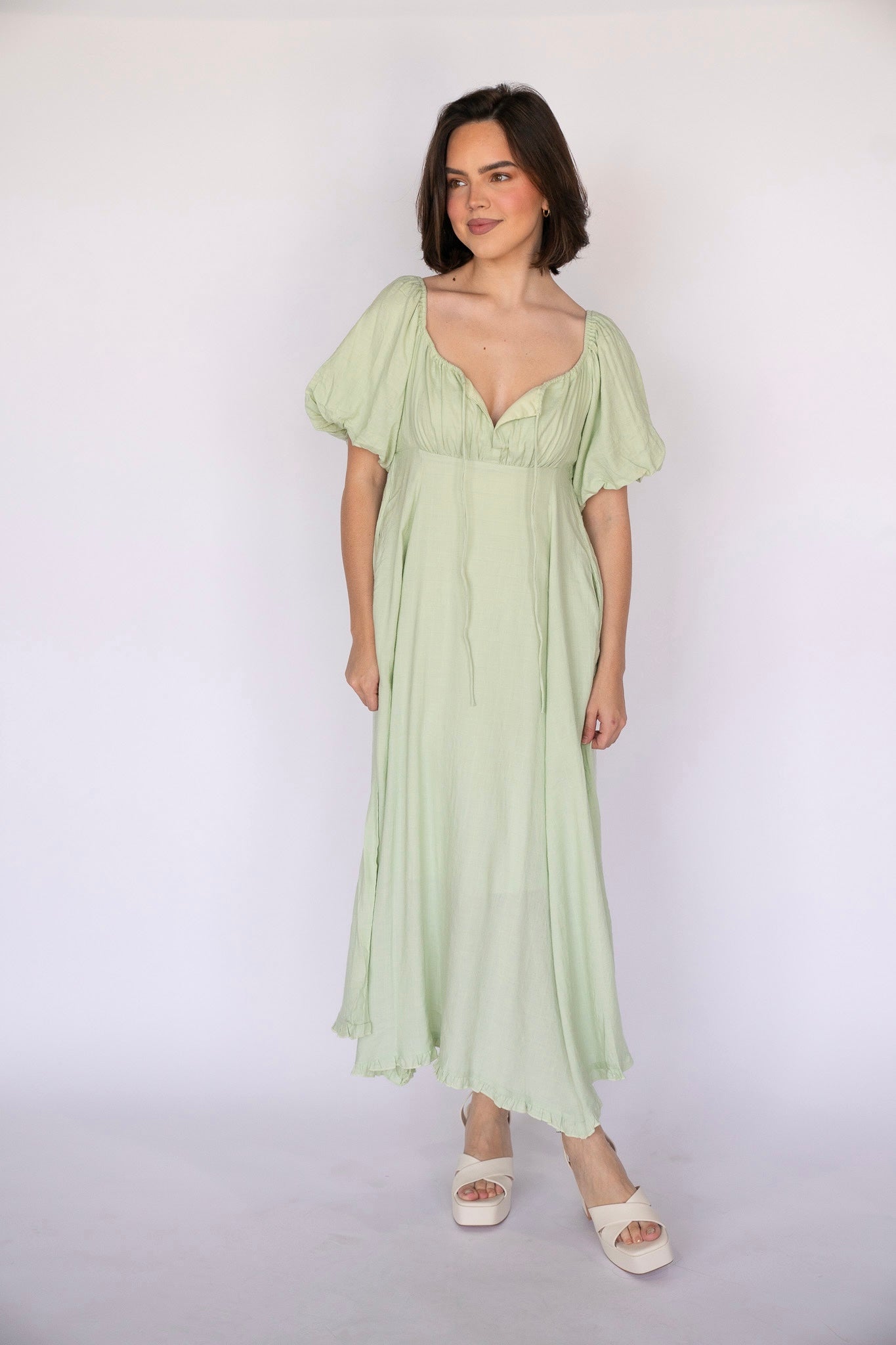 Meadow Breeze Puff Sleeve Dress (Multiple Colors)