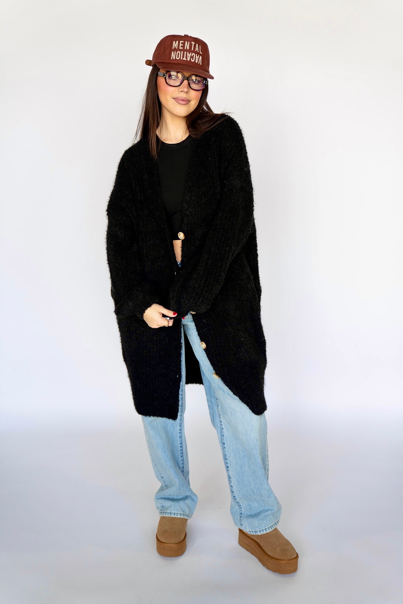 Long Black Cardi