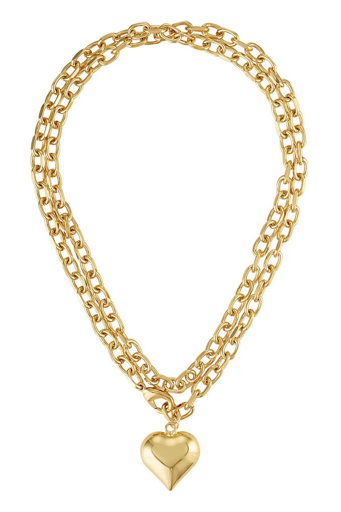 Puff Heart Necklace