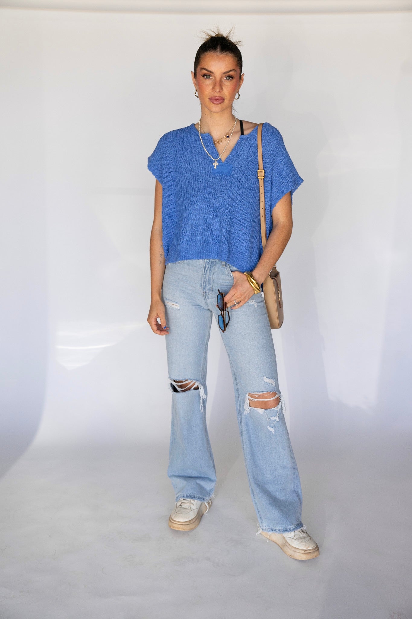 Patchwork Knit Top (Multiple Colors)