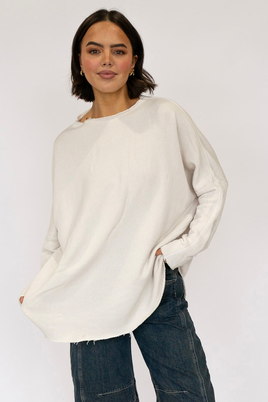 Henley Raw Edge Longsleeve