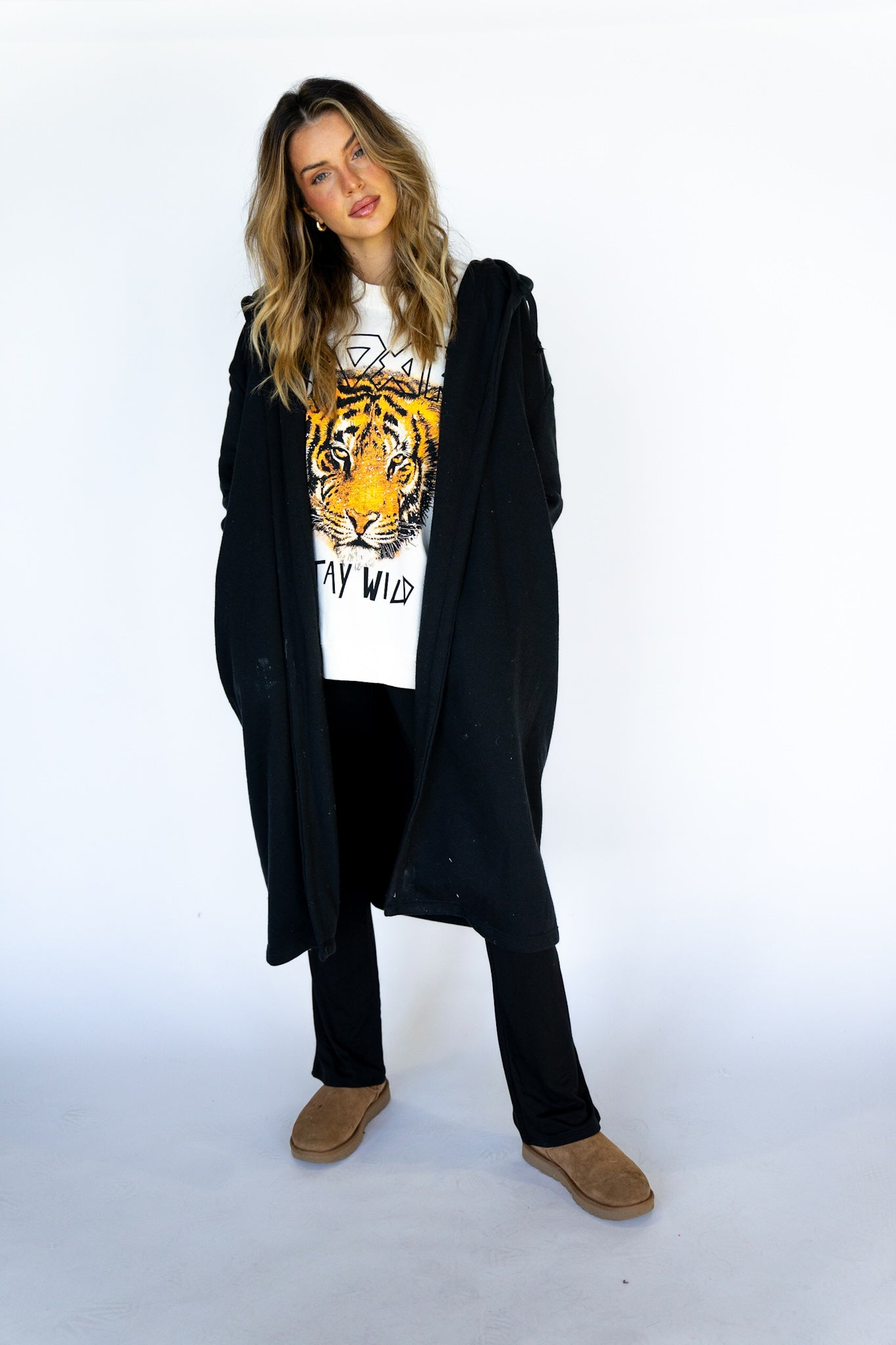 Longline Hooded Cardigan (Multiple Colors)
