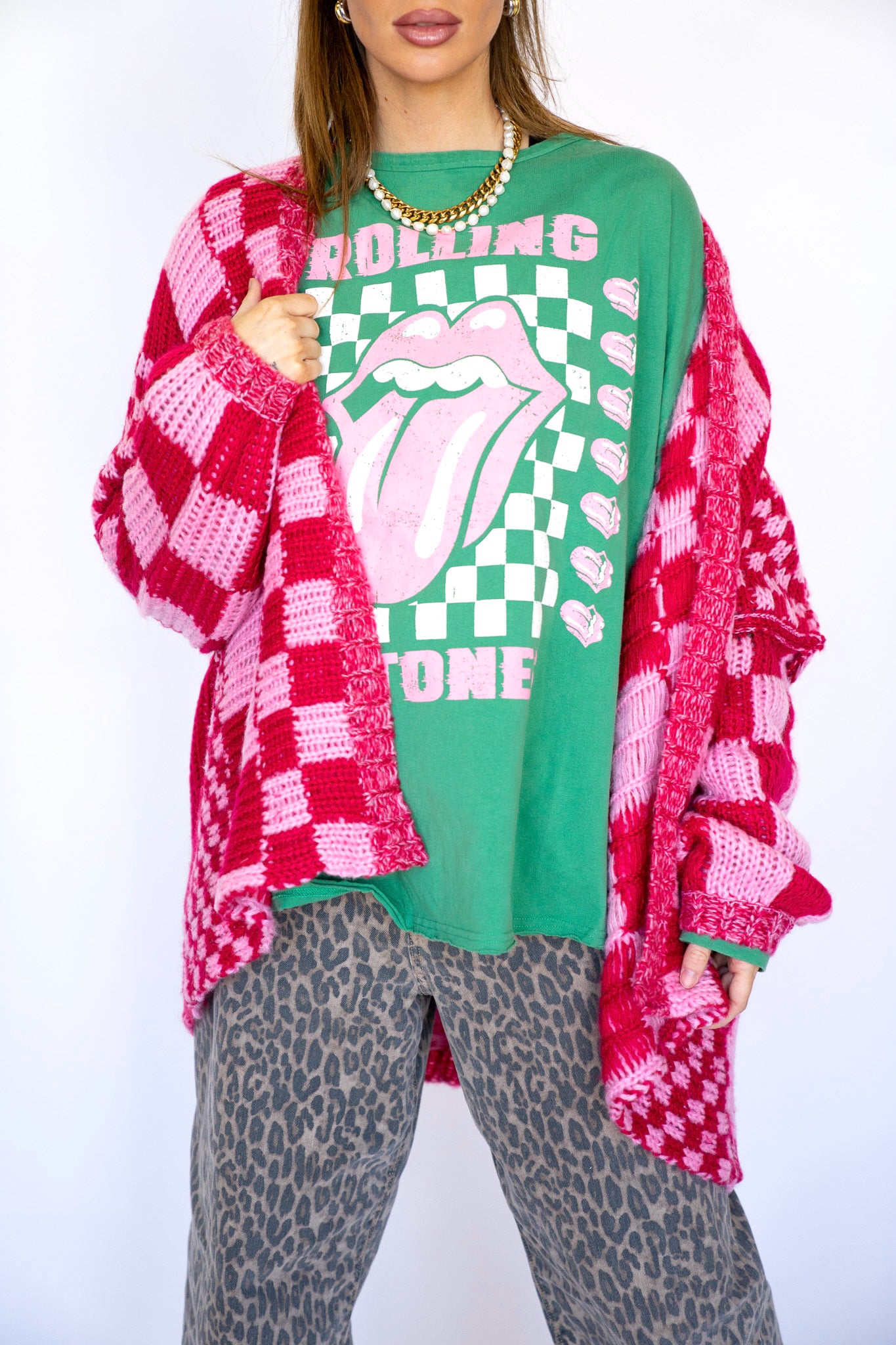 Pink & Red Ellie Knit Cardigan (13th Exclusive)
