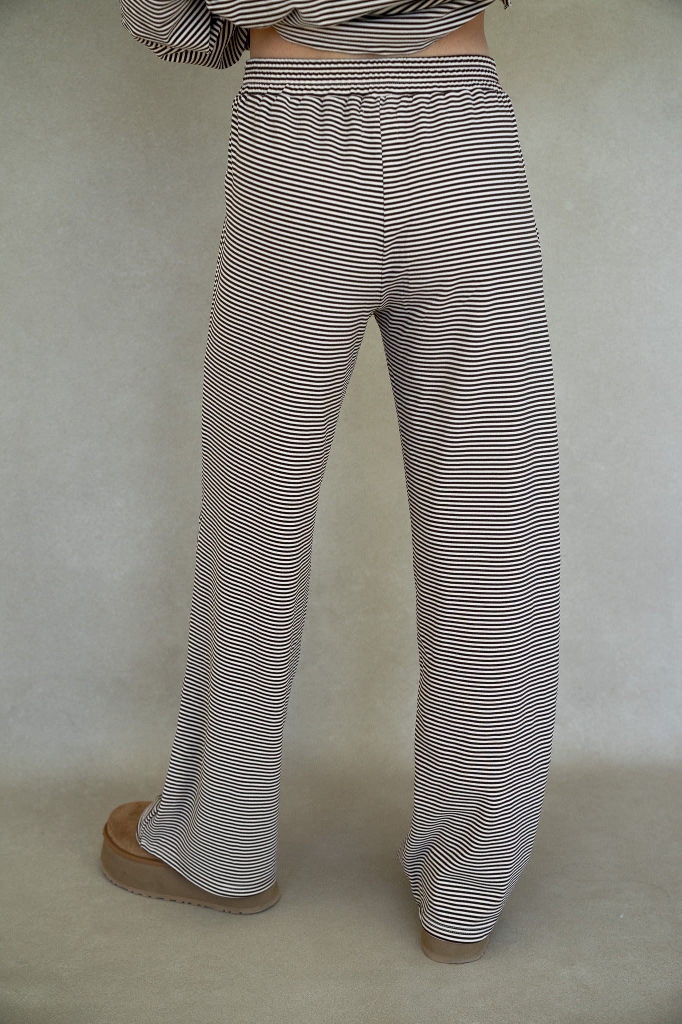 Katy Striped Pants - Chocolate