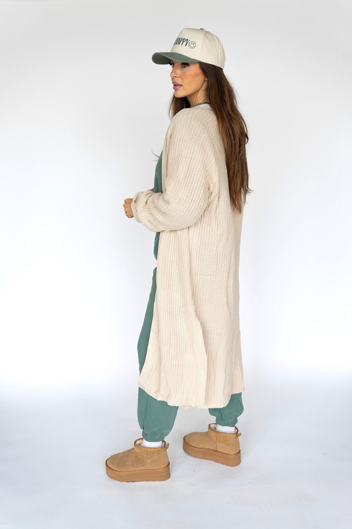 Beige Knit Cardigan