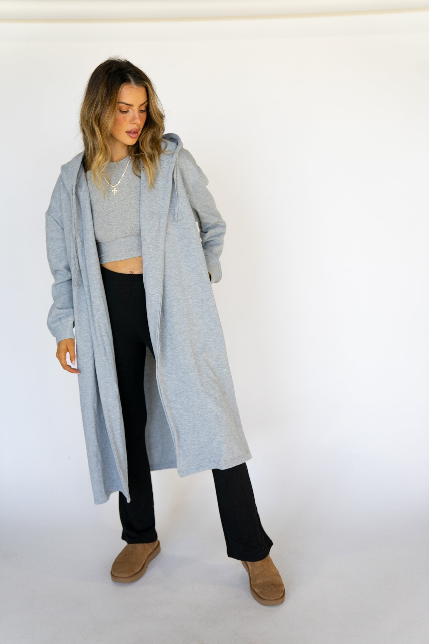 Longline Hooded Cardigan (Multiple Colors)