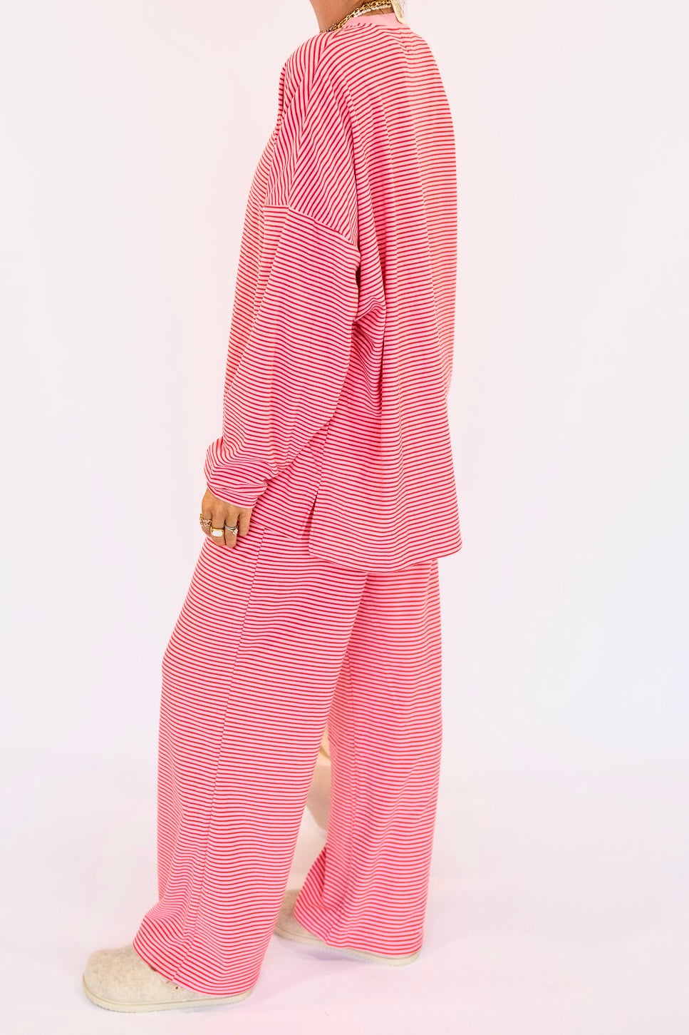 Pink/Red Striped Pants