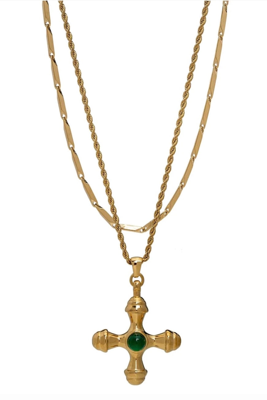 Cathy Double Necklace (Multiple Colors)