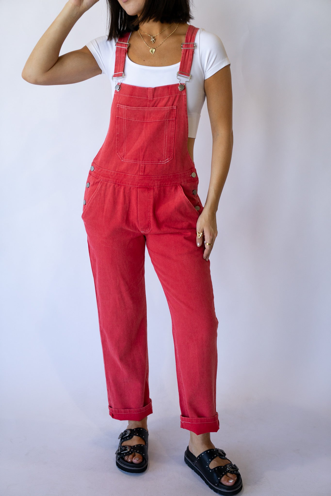 Red Rose Overalls