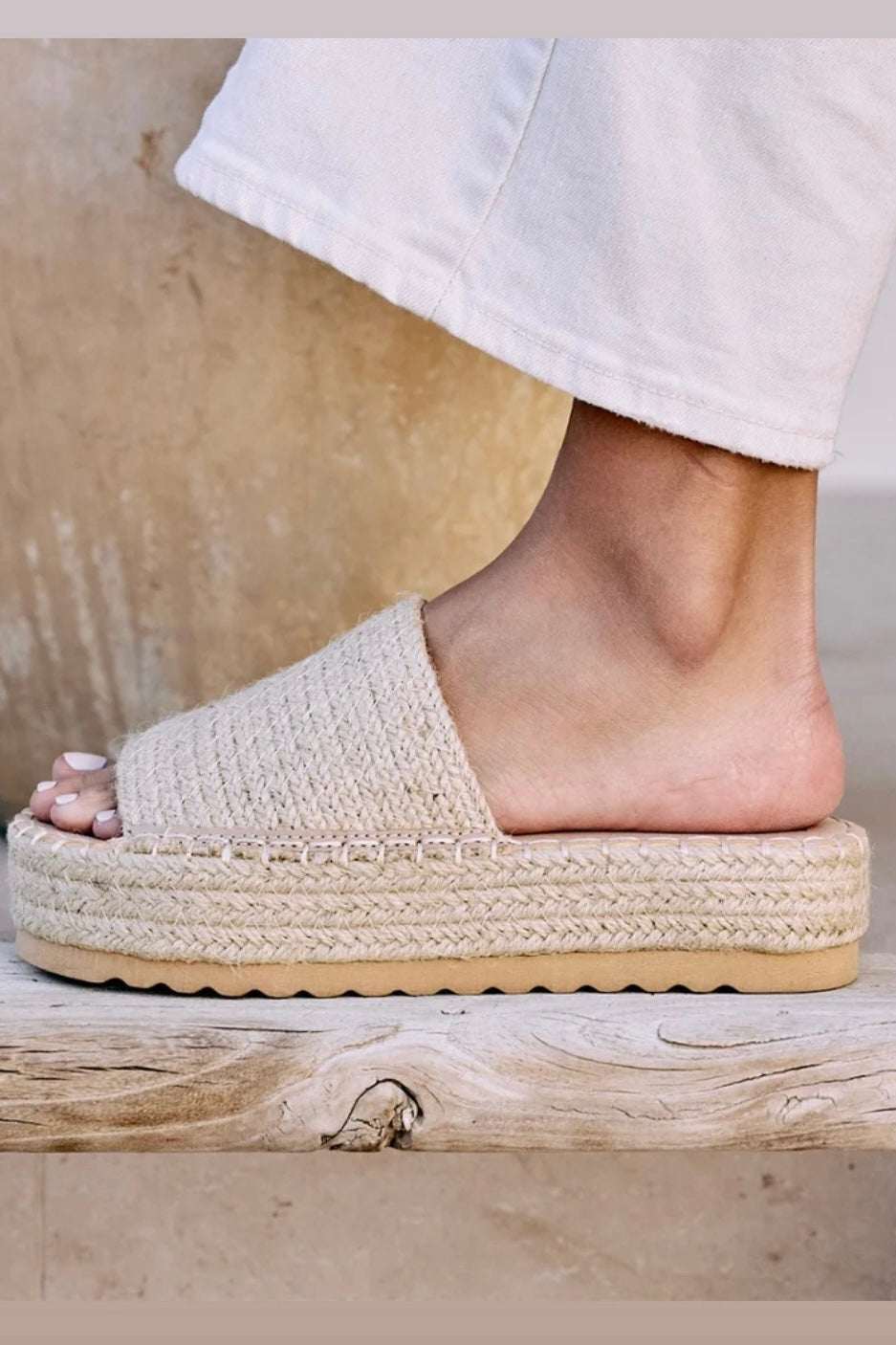 Seaside Woven Platform Slides