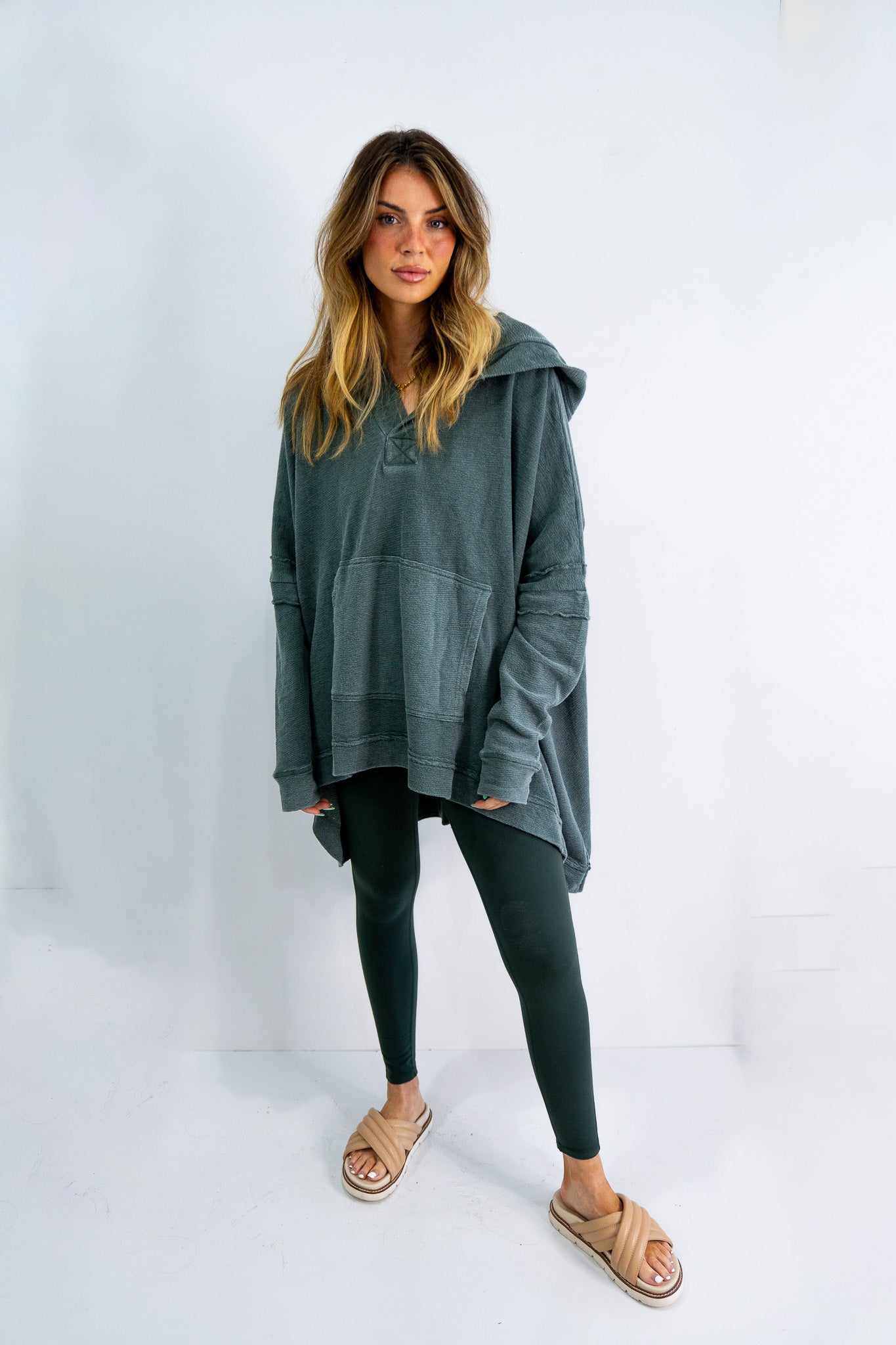 Her Cozy Poncho (Multiple Colors)