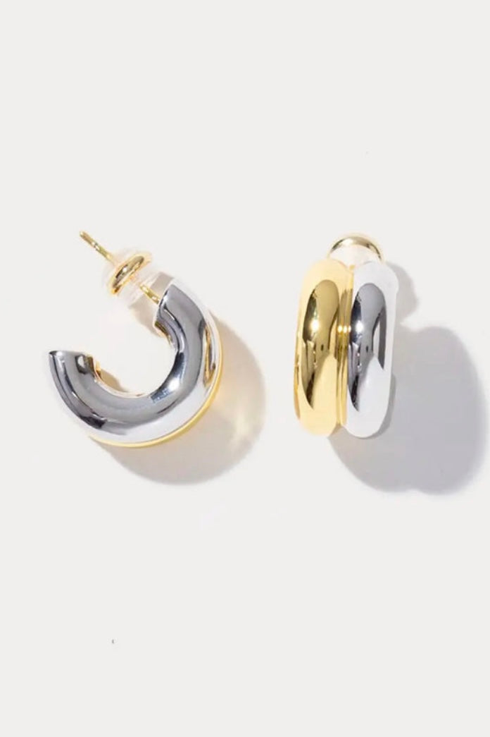 Kylie Two Tone Hoops