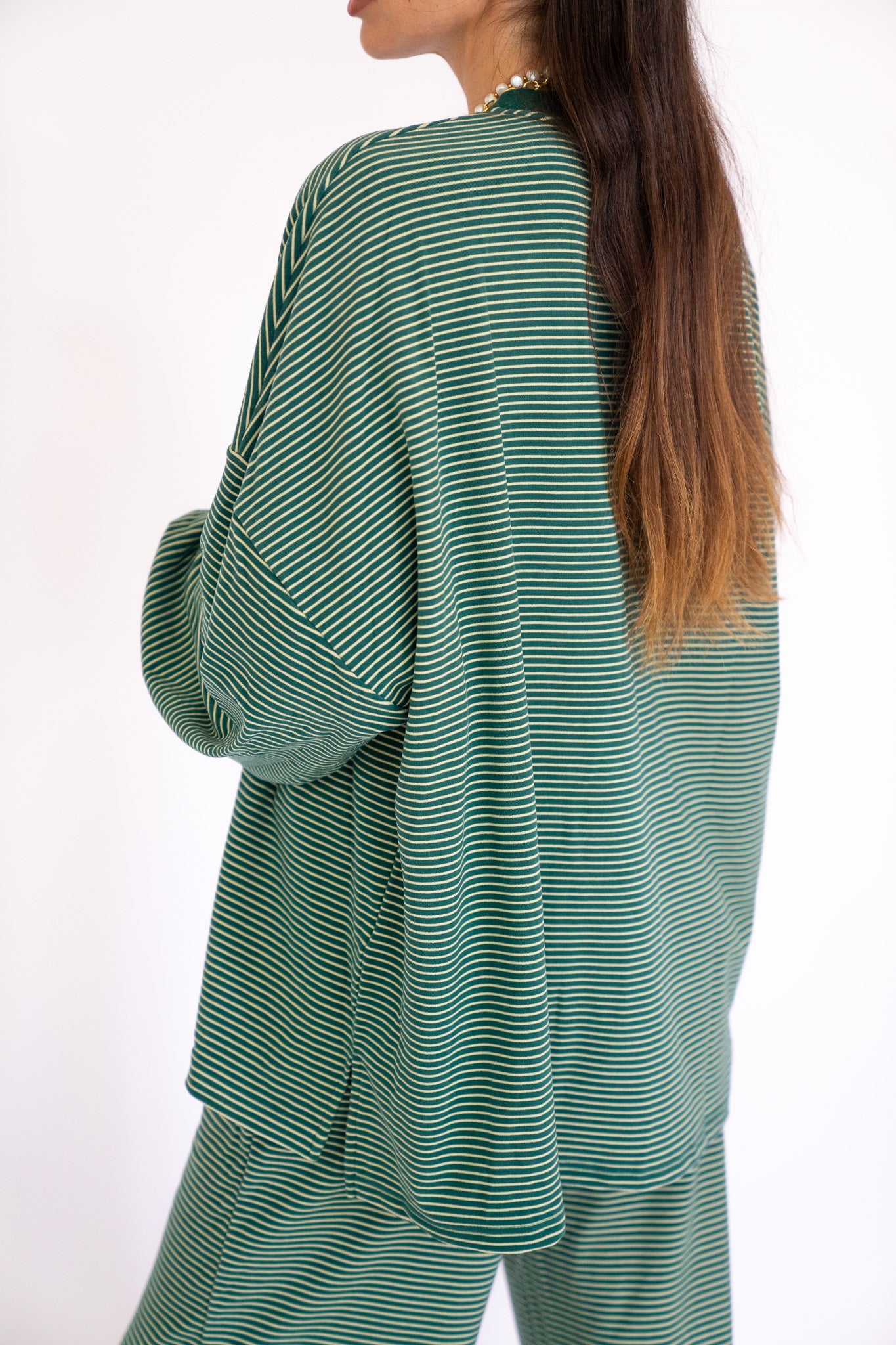 Green Striped Top