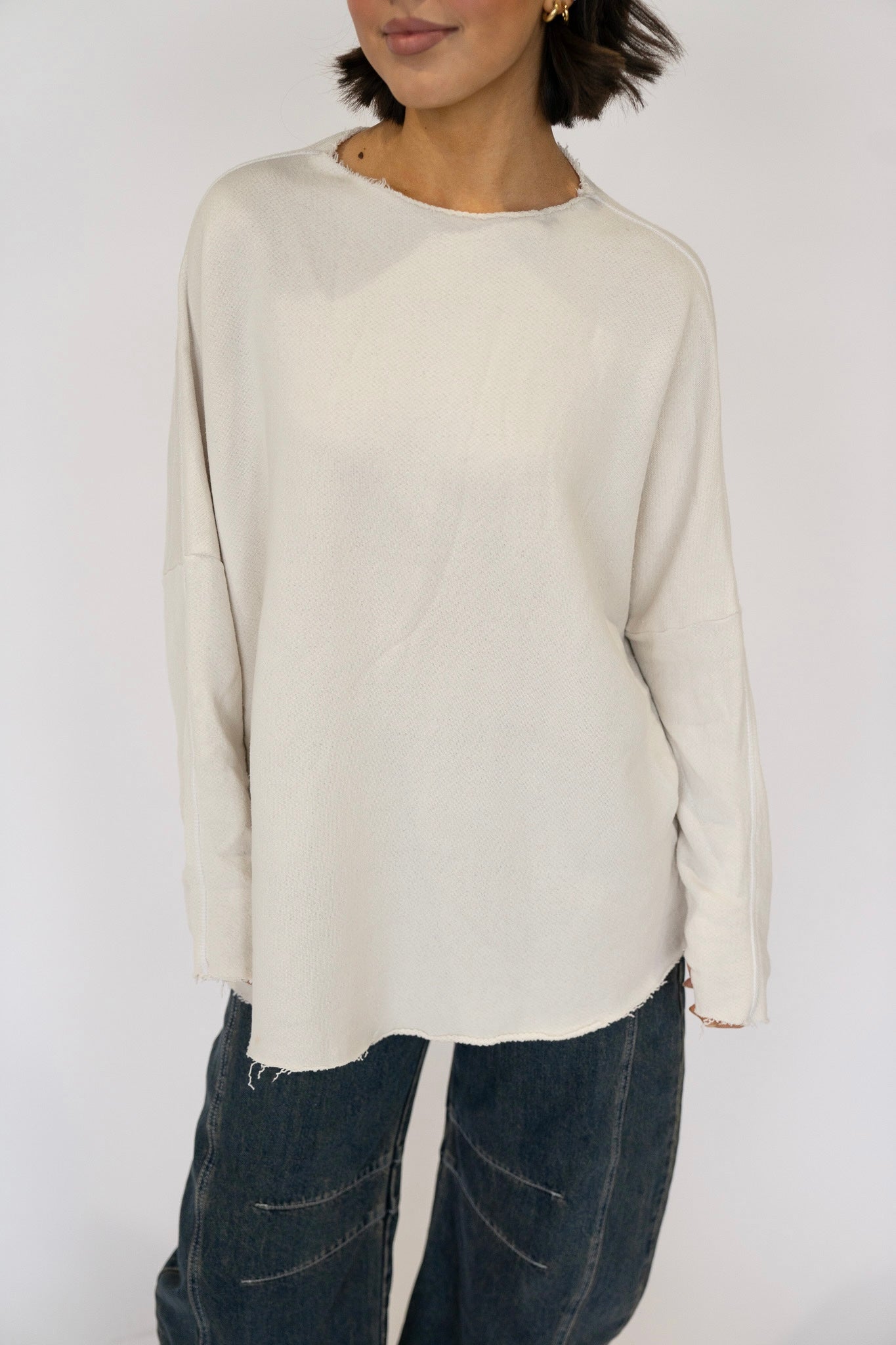 Henley Raw Edge Longsleeve
