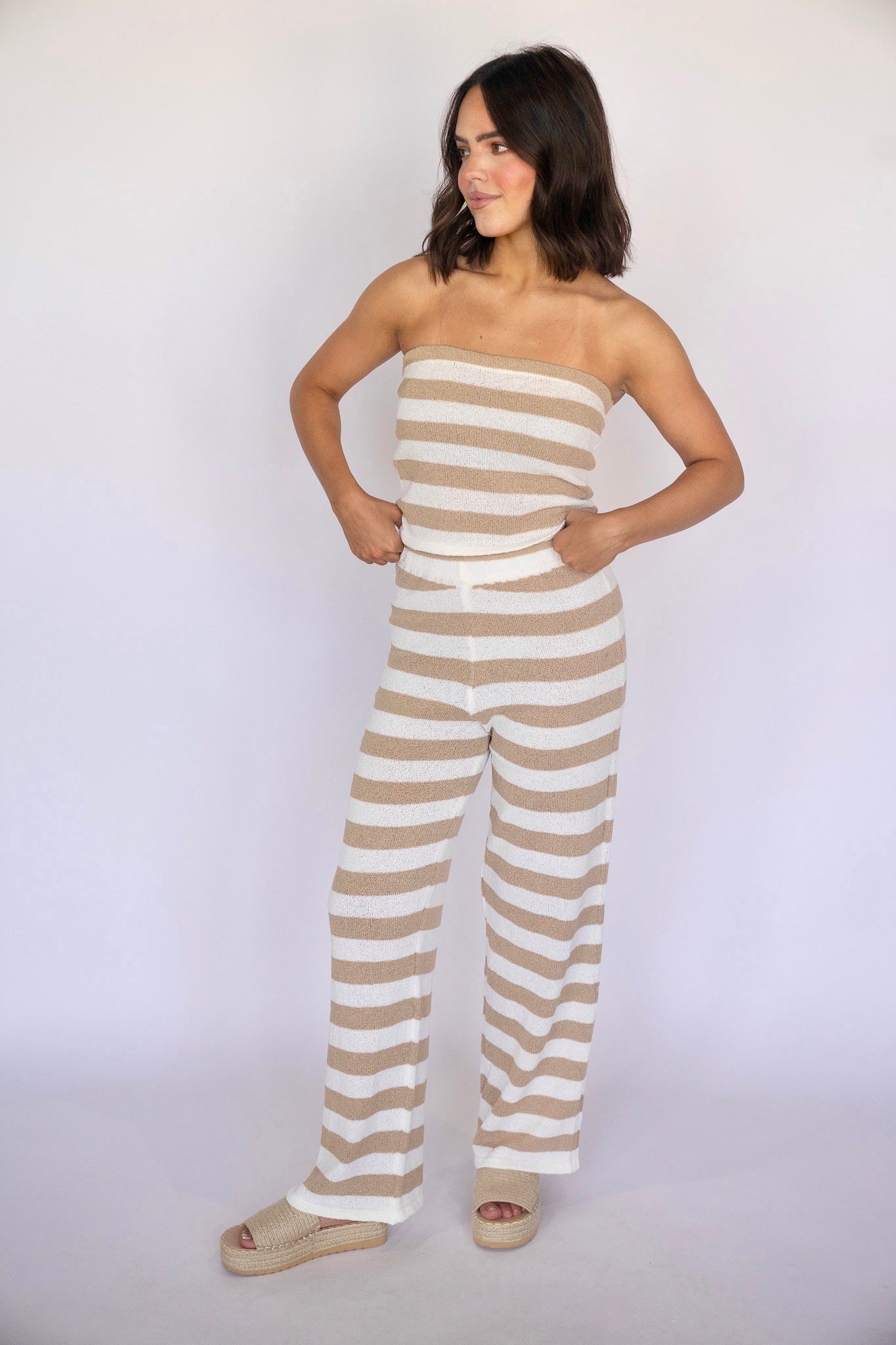 Coastal Striped Knit Set