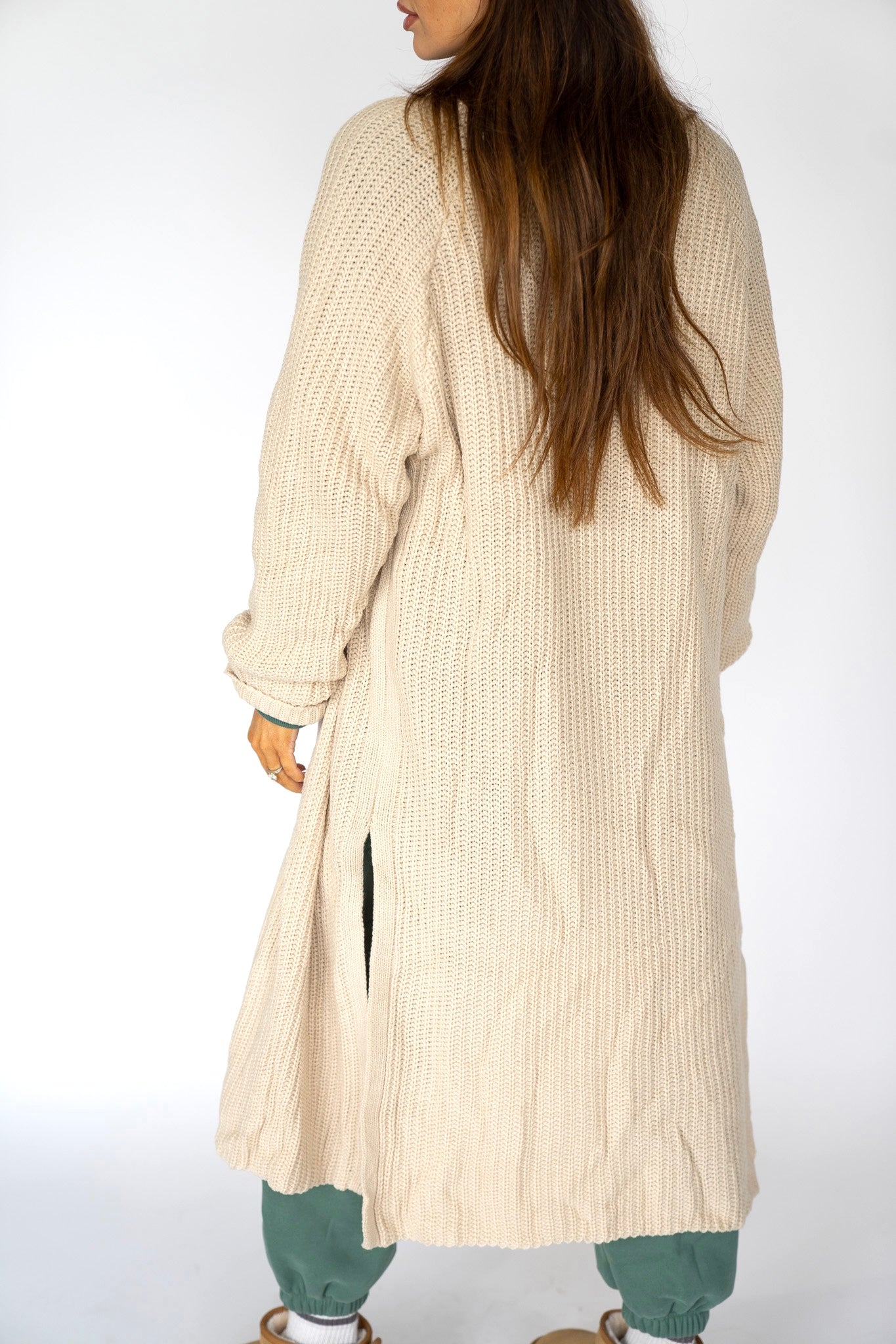 Beige Knit Cardigan