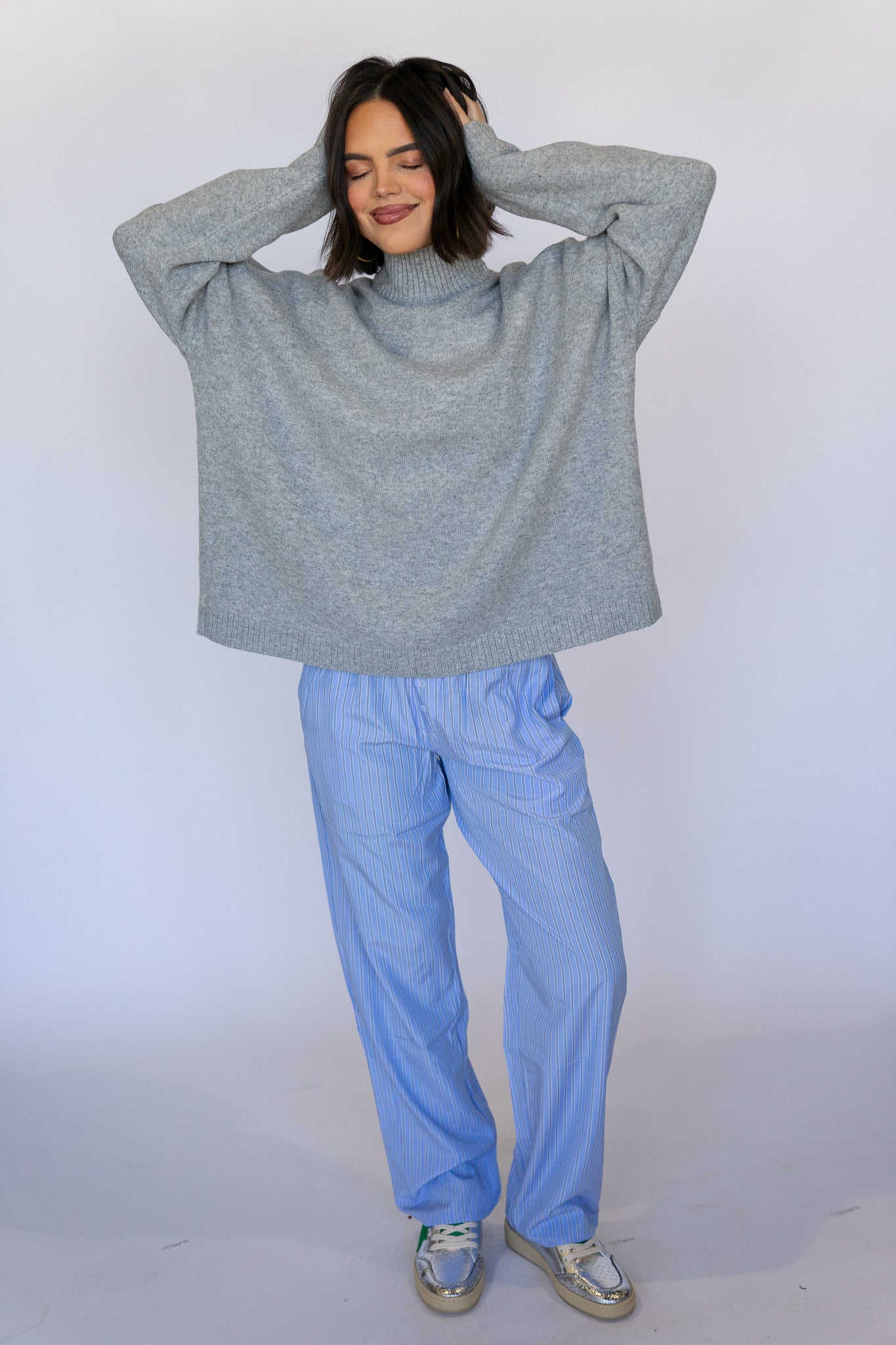 Mock Neck Boxy Sweater (Multiple Colors)