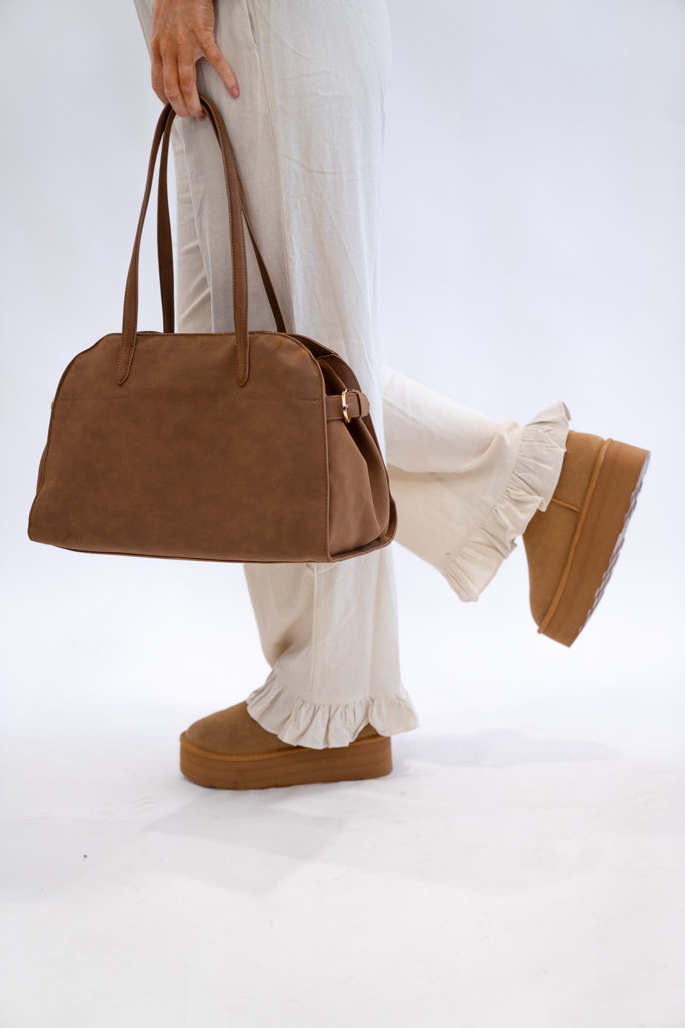 Linen Ruffle Pants