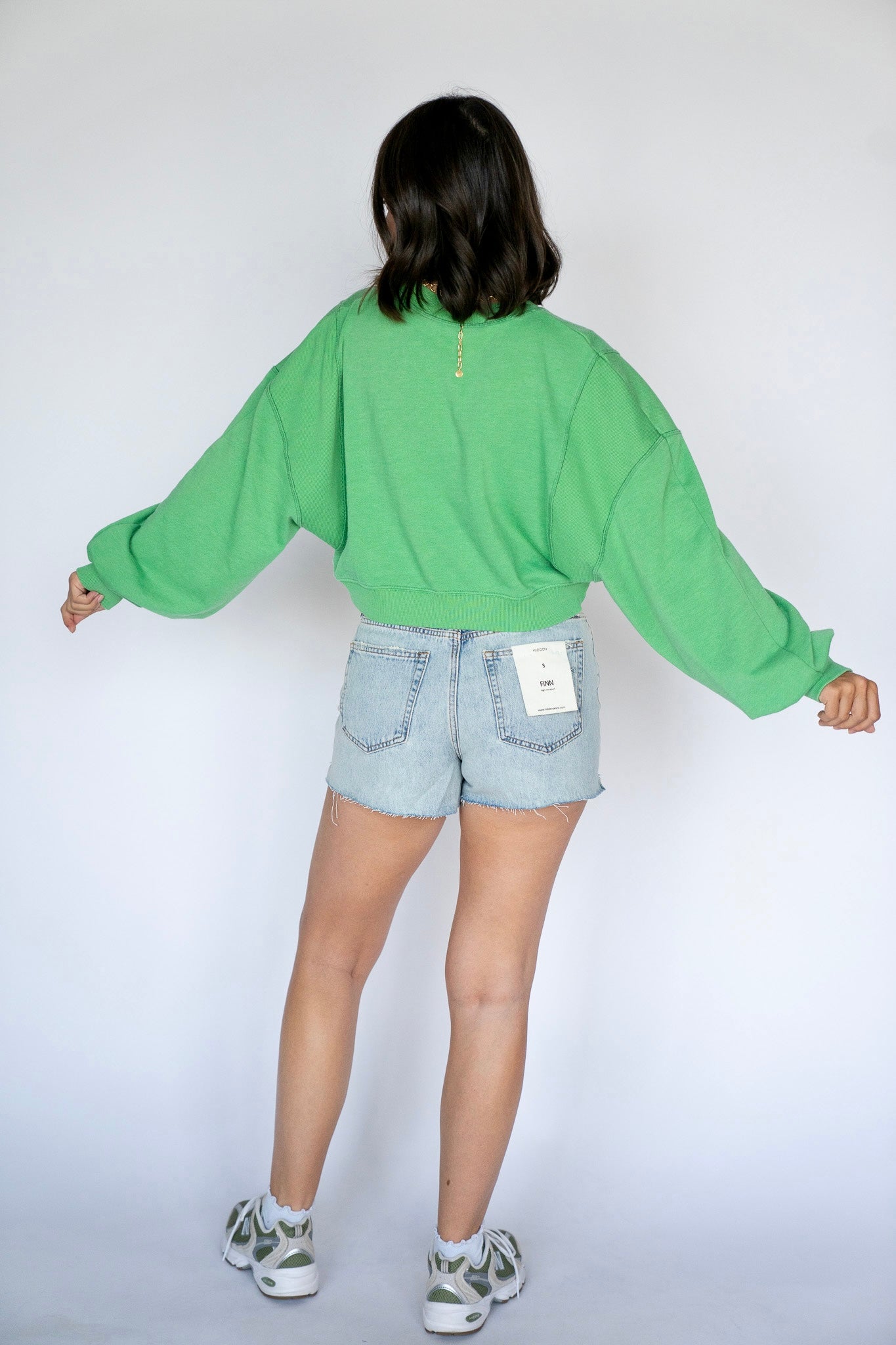 Paint Splattered Denim Shorts