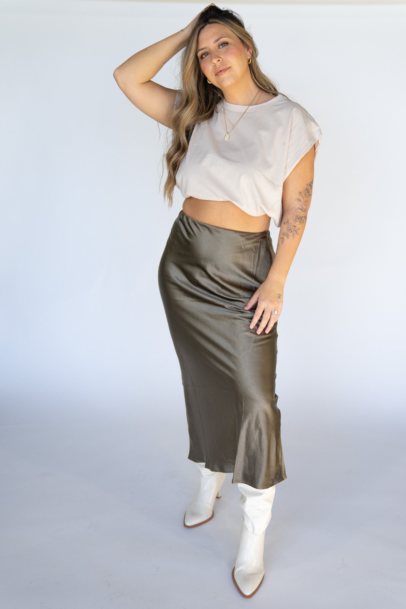 Maxi Satin Skirt (Multiple Colors)