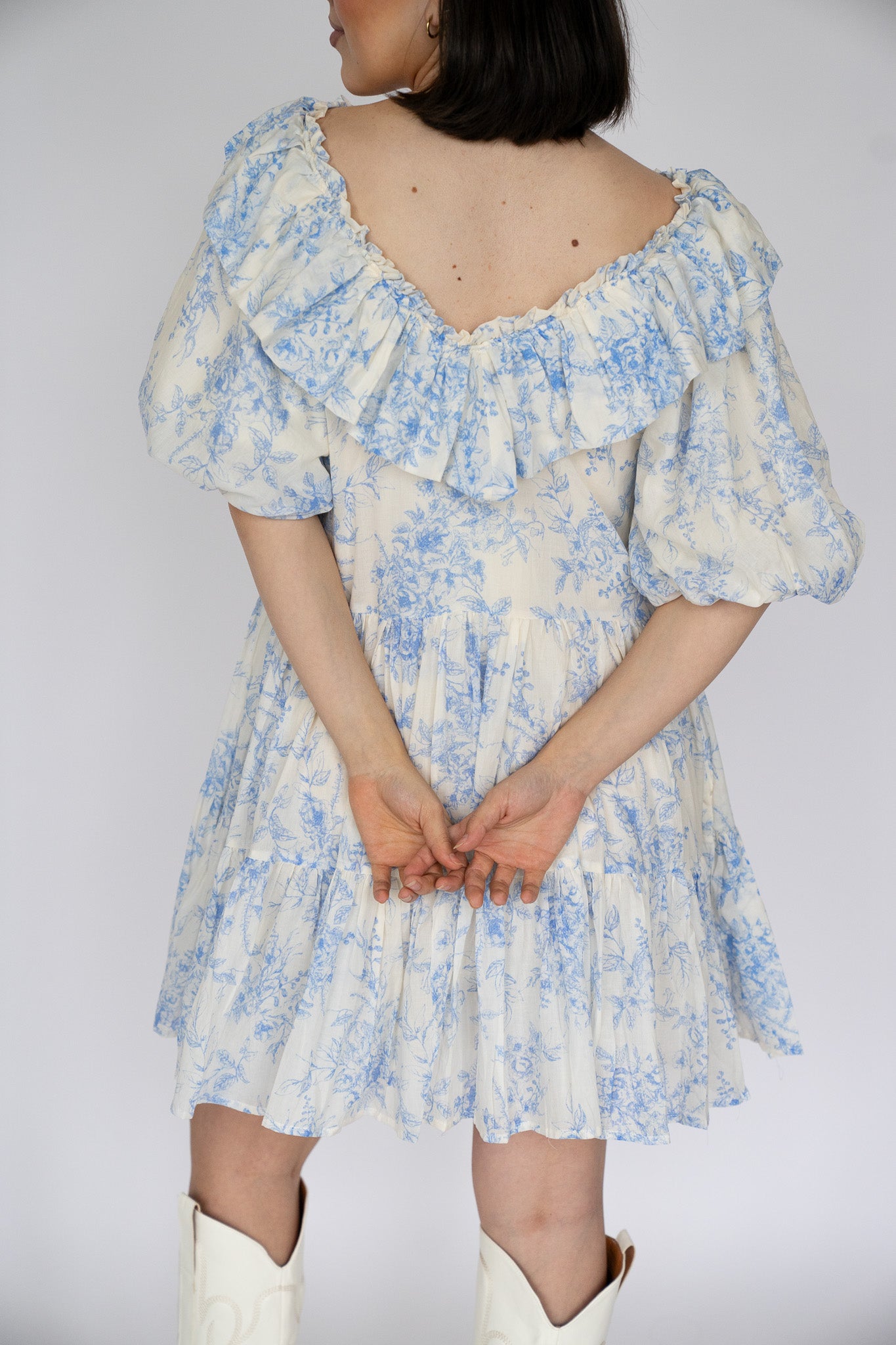 Bluebell Toile Ruffle Mini