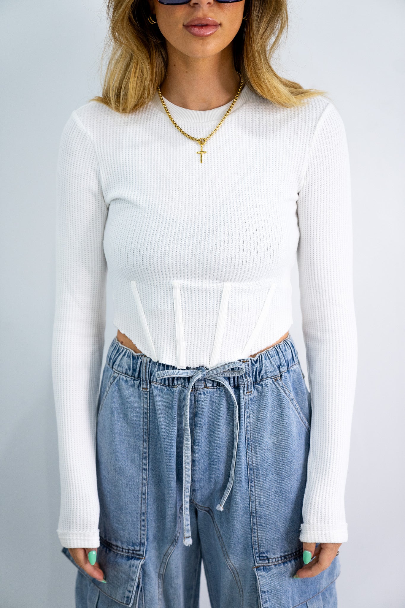 Lauren Longsleeve Crop (Multiple Colors)