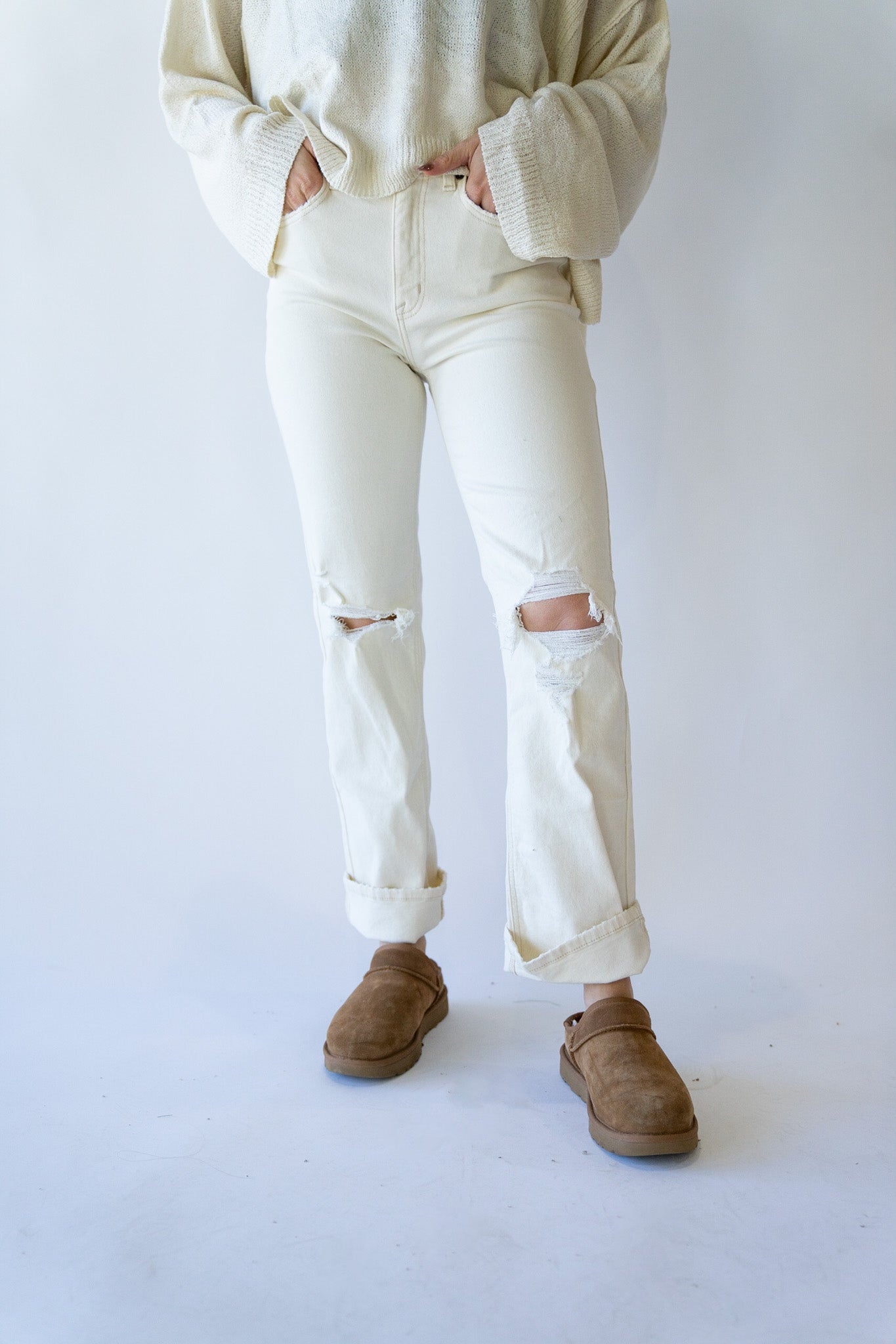 Ecru High Rise Jean