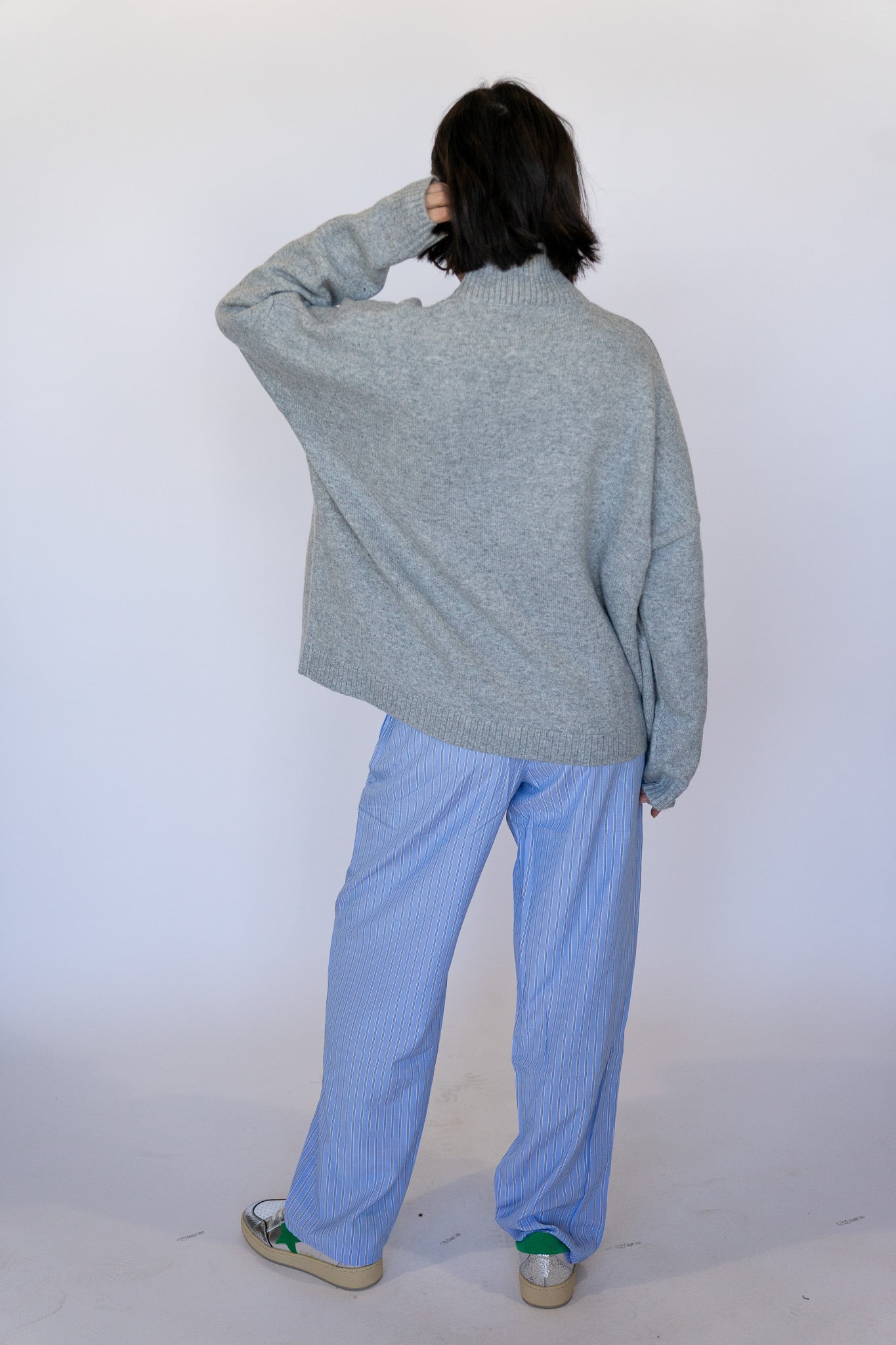 Mock Neck Boxy Sweater (Multiple Colors)