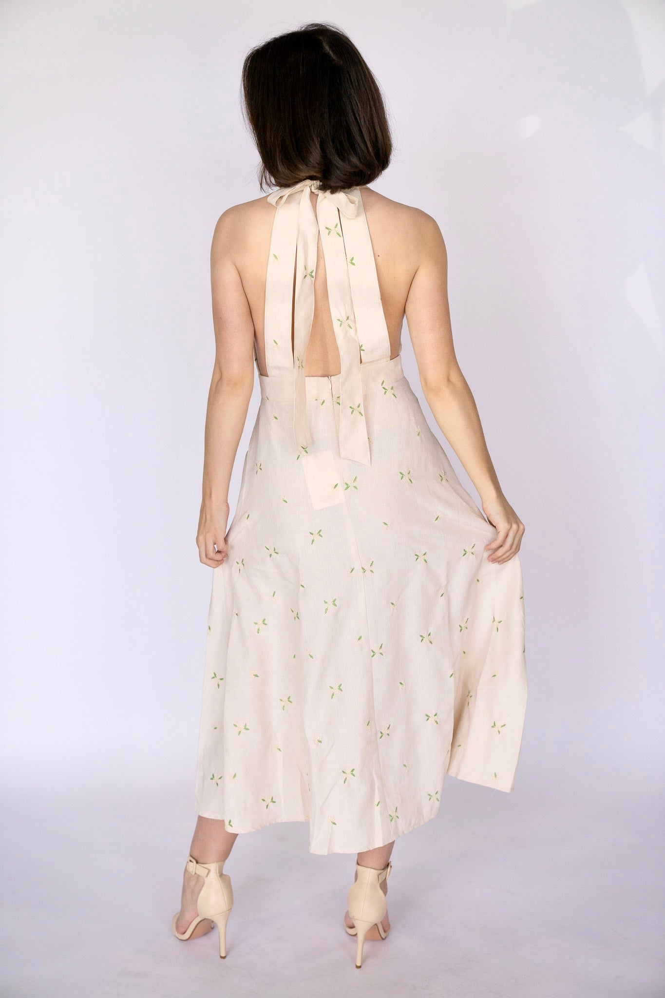 Paloma Embroidered Halter Dress