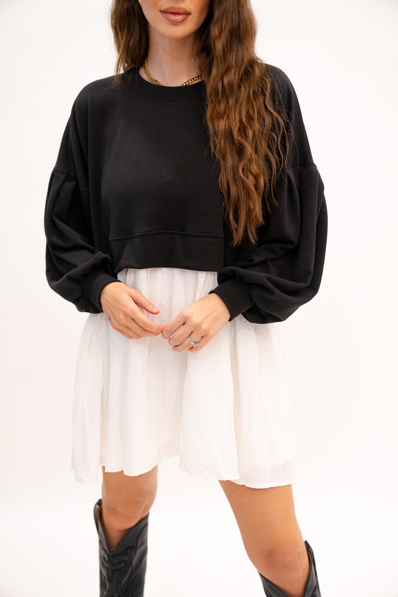 Contrast Mini Dress