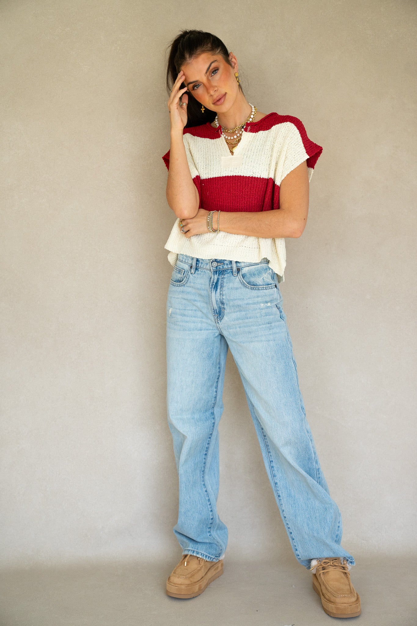Color-block Patch Sweater