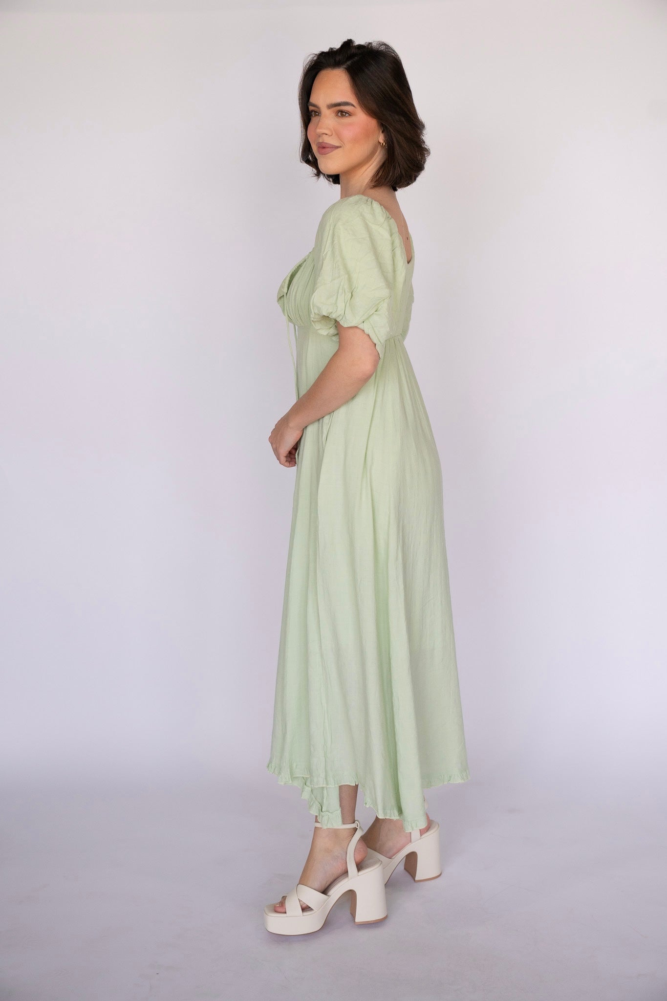 Meadow Breeze Puff Sleeve Dress (Multiple Colors)