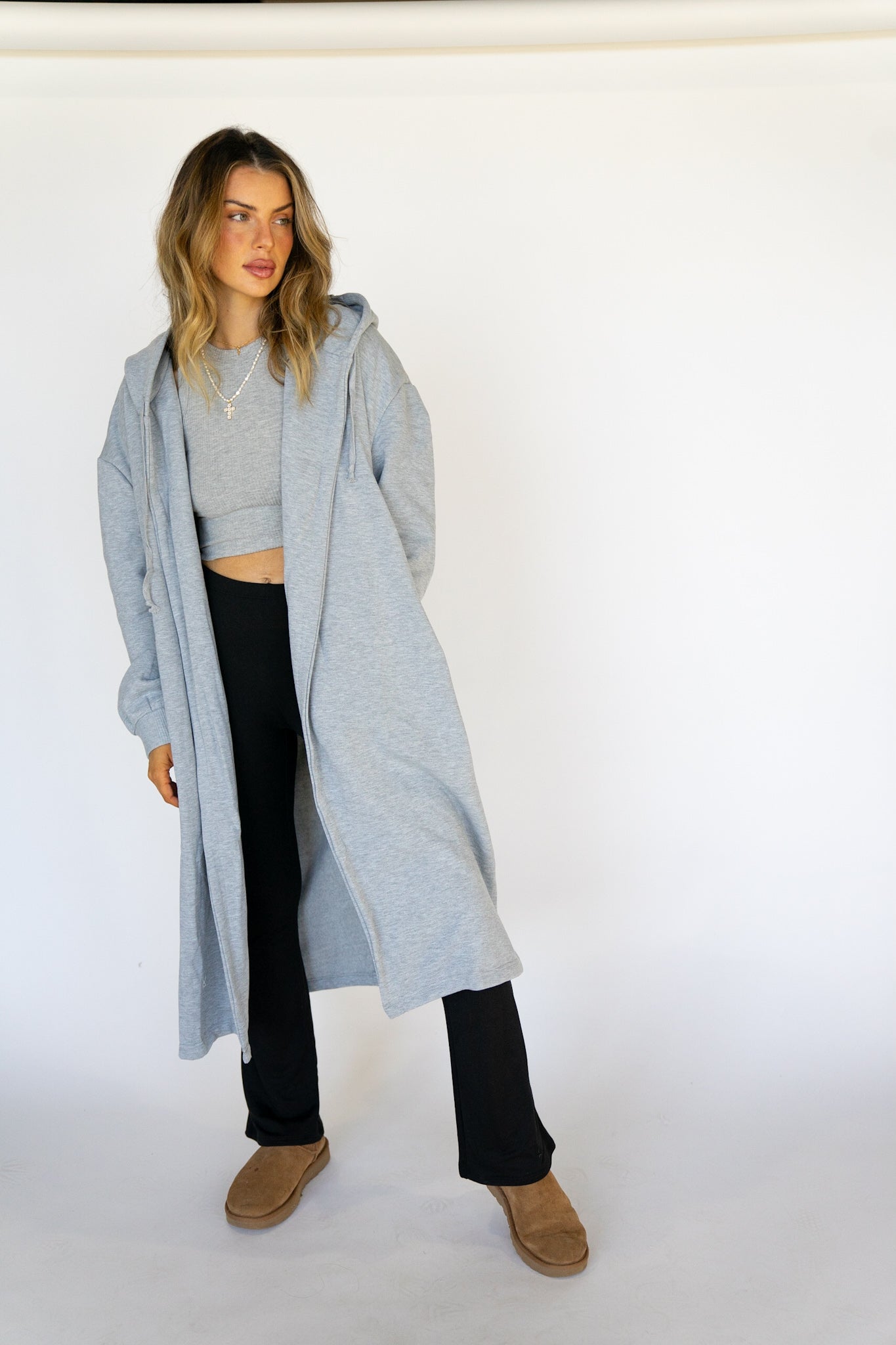Longline Hooded Cardigan (Multiple Colors)