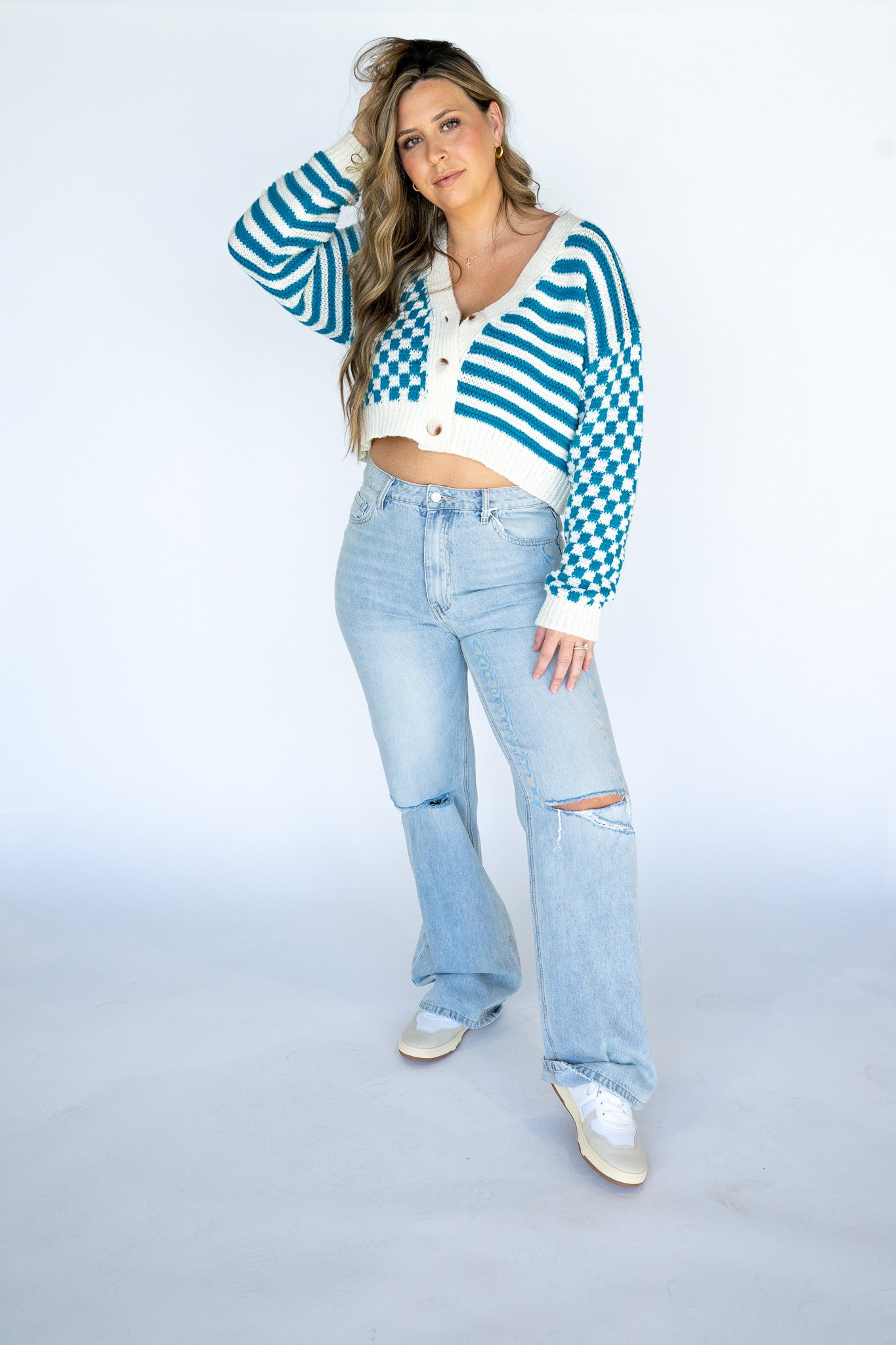 Mixed Up Cropped Cardi Multiple Colors)