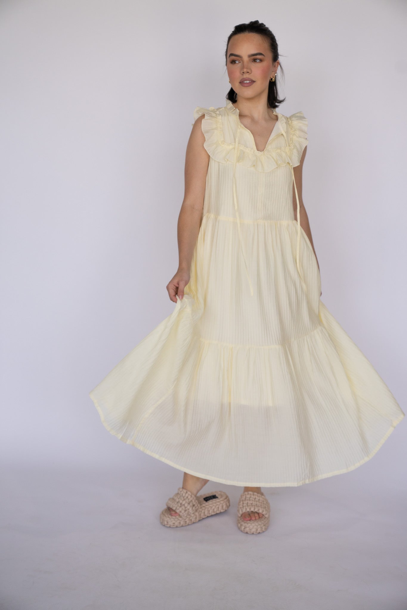 Spring Ruffle Maxi (Multiple Colors)