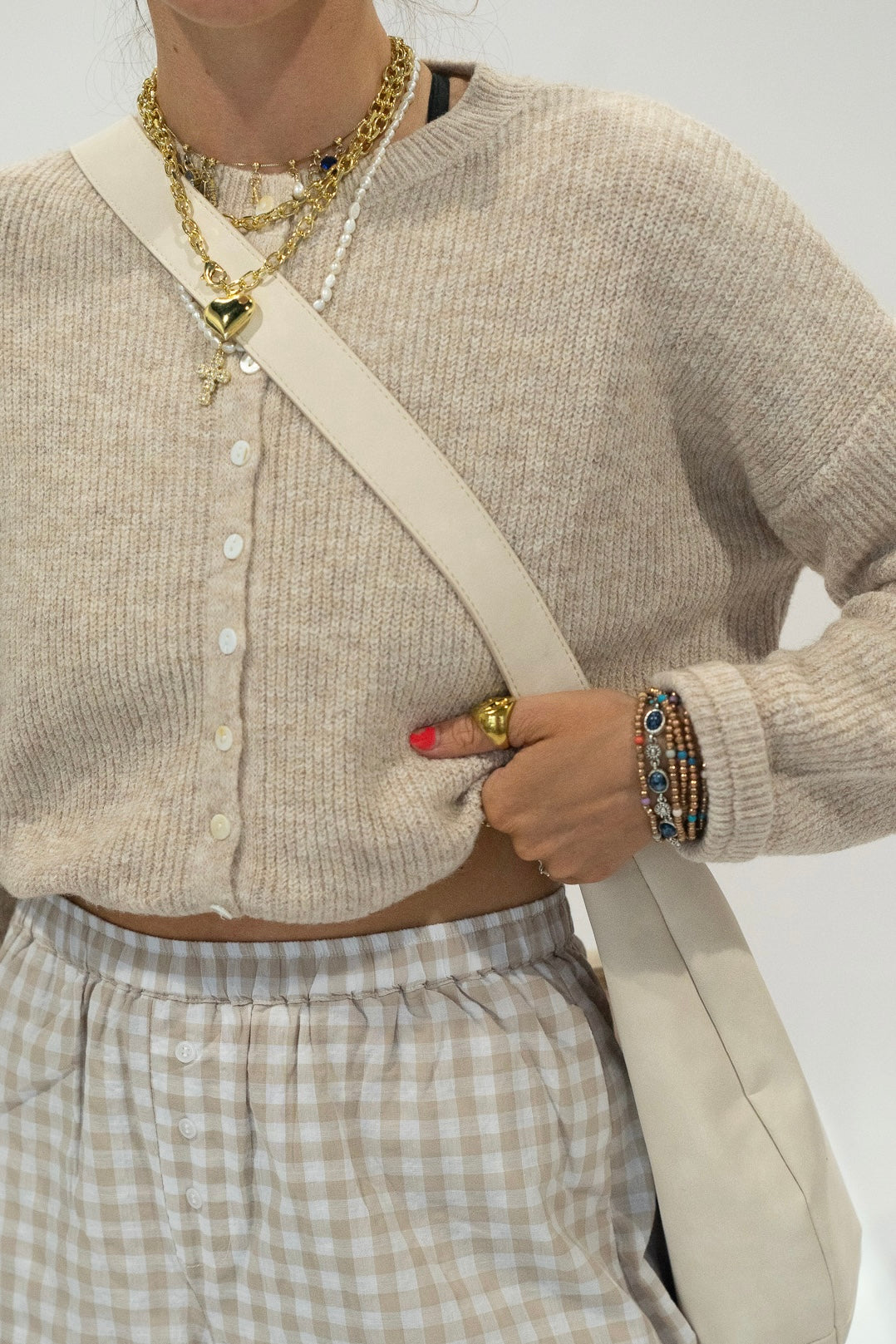 Neutral Ribbed Cardigan