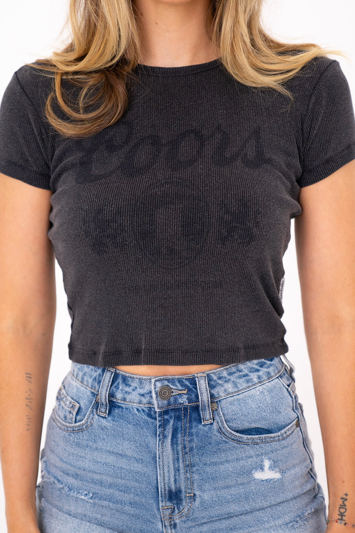 Washed Black Coors Baby Tee