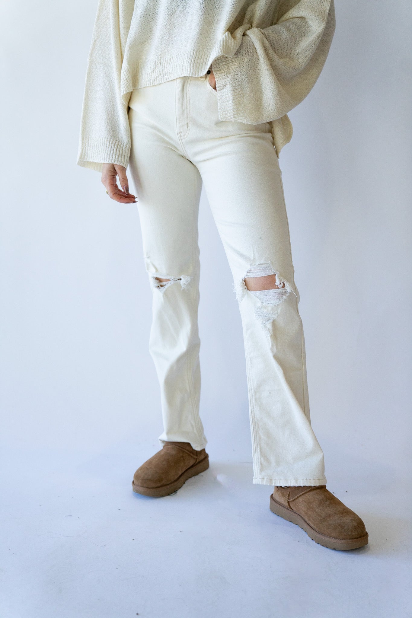 Ecru High Rise Jean
