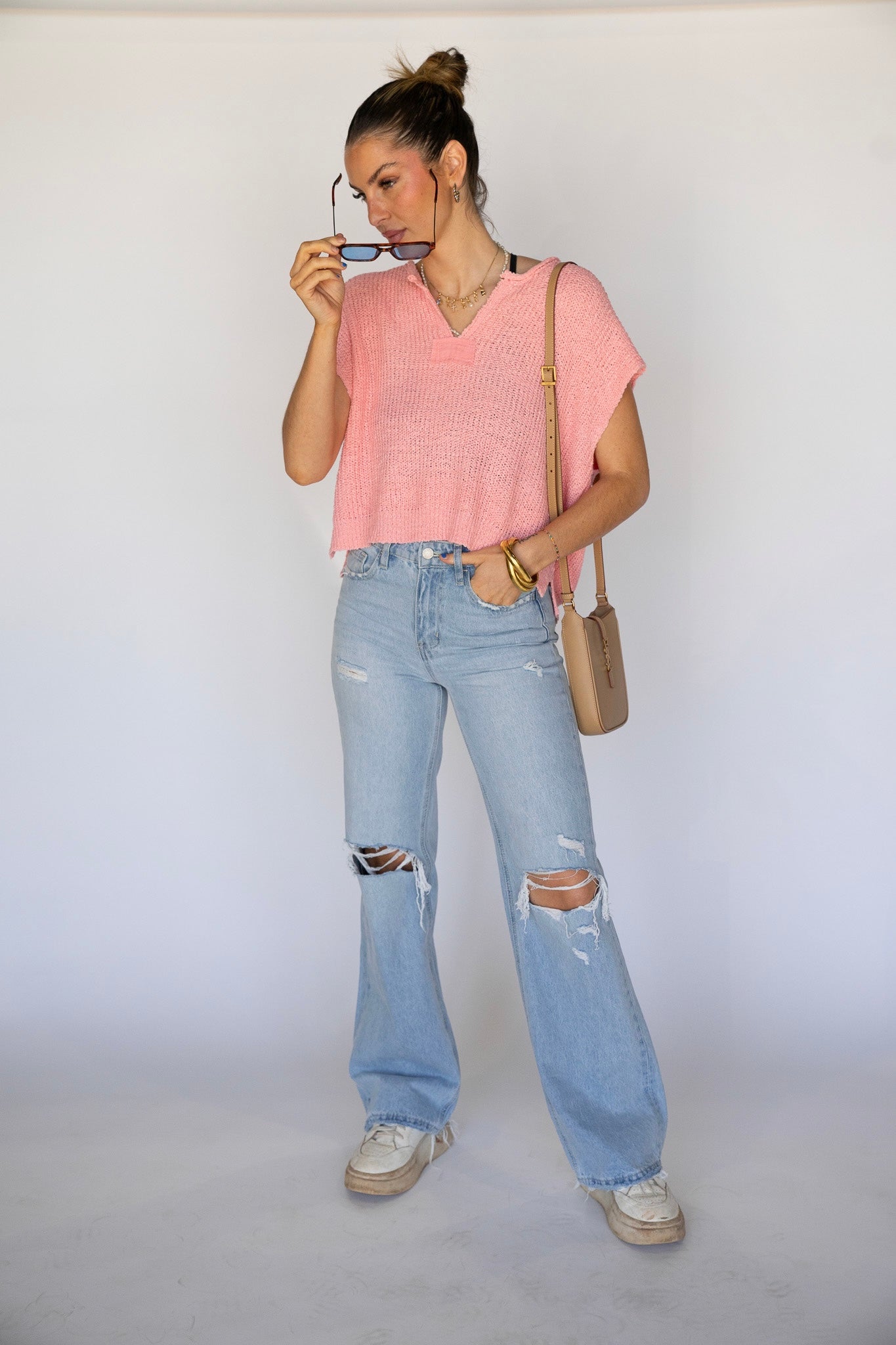 Patchwork Knit Top (Multiple Colors)