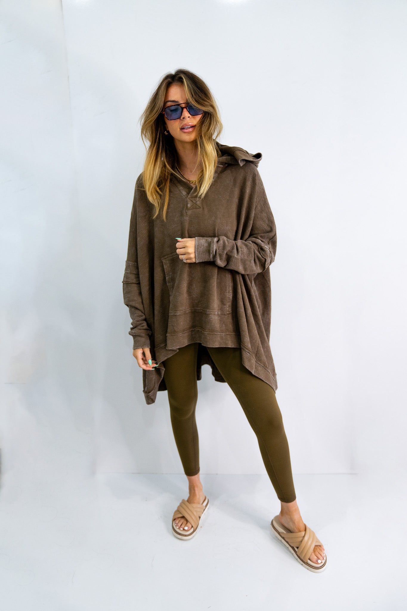 Her Cozy Poncho (Multiple Colors)