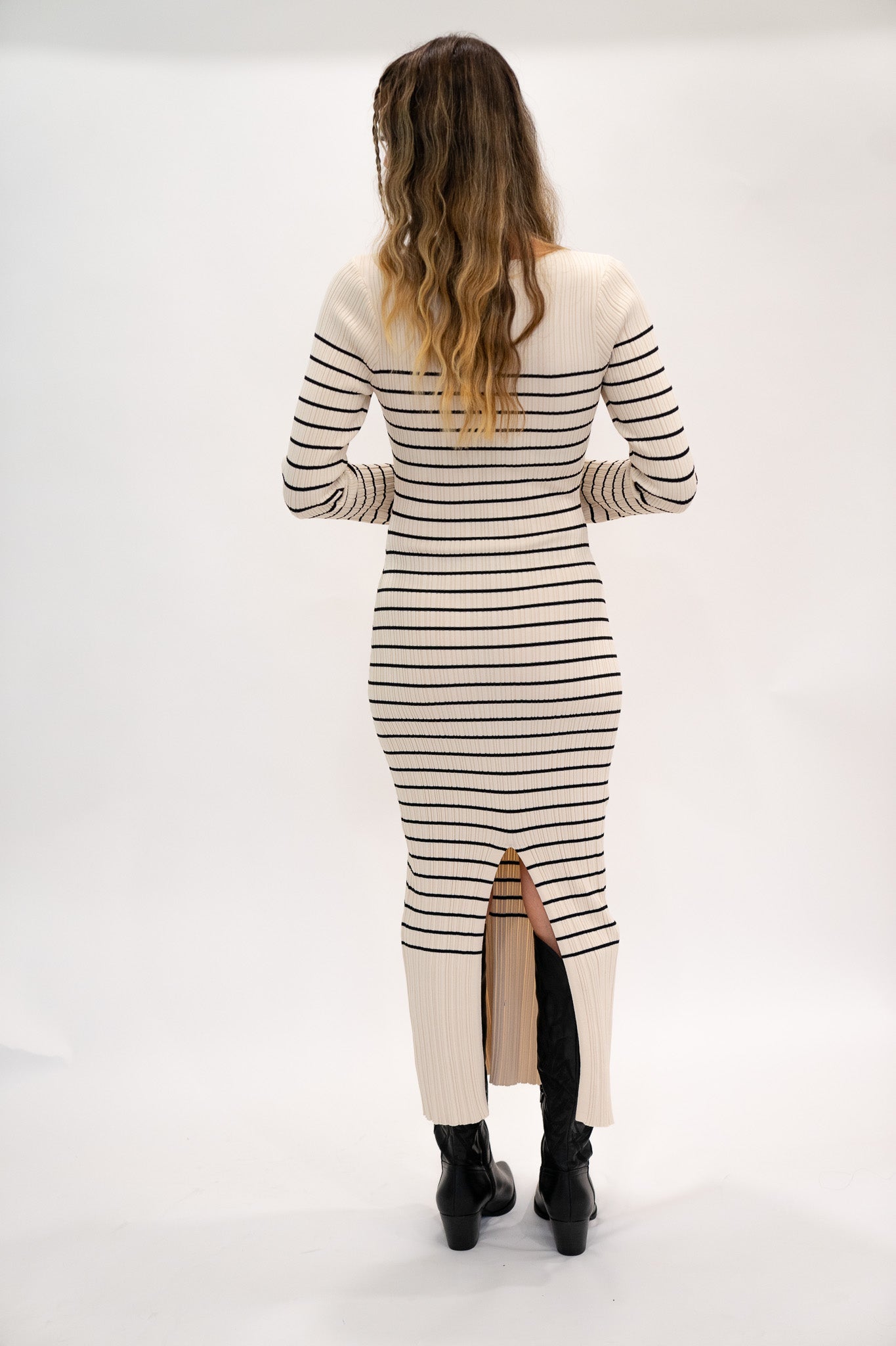 Ribbed Striped Dress