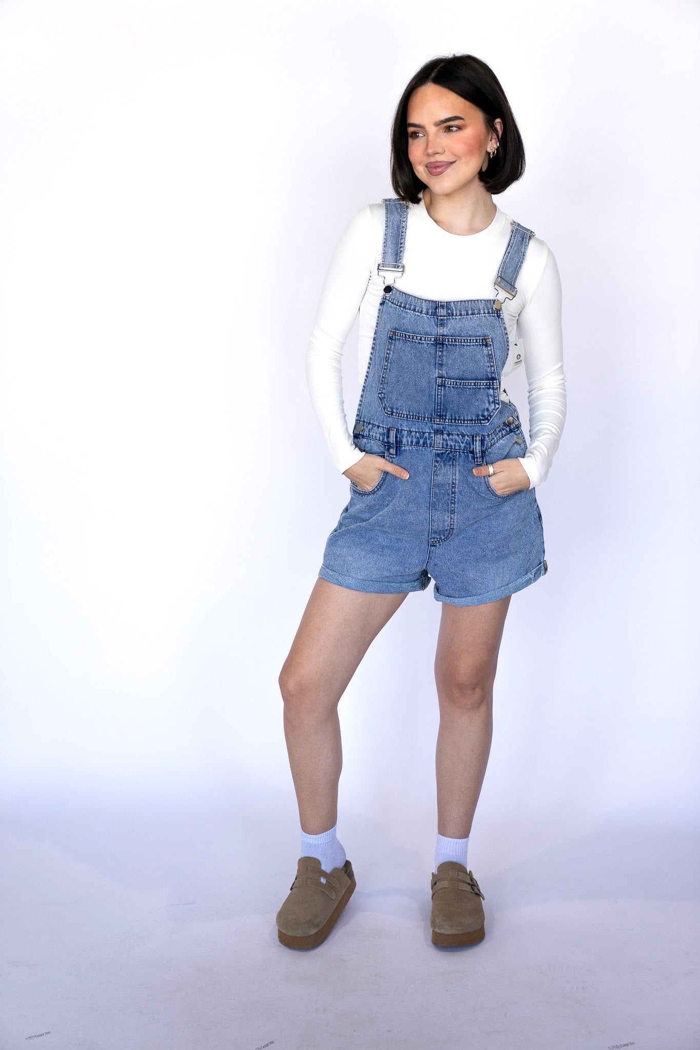 Donna Denim Overalls