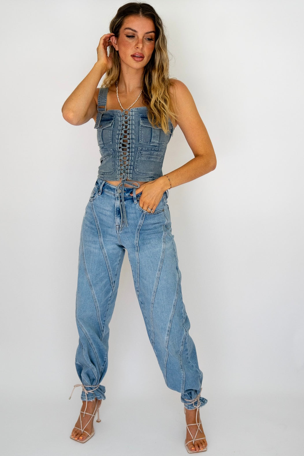 Victoria Denim Top