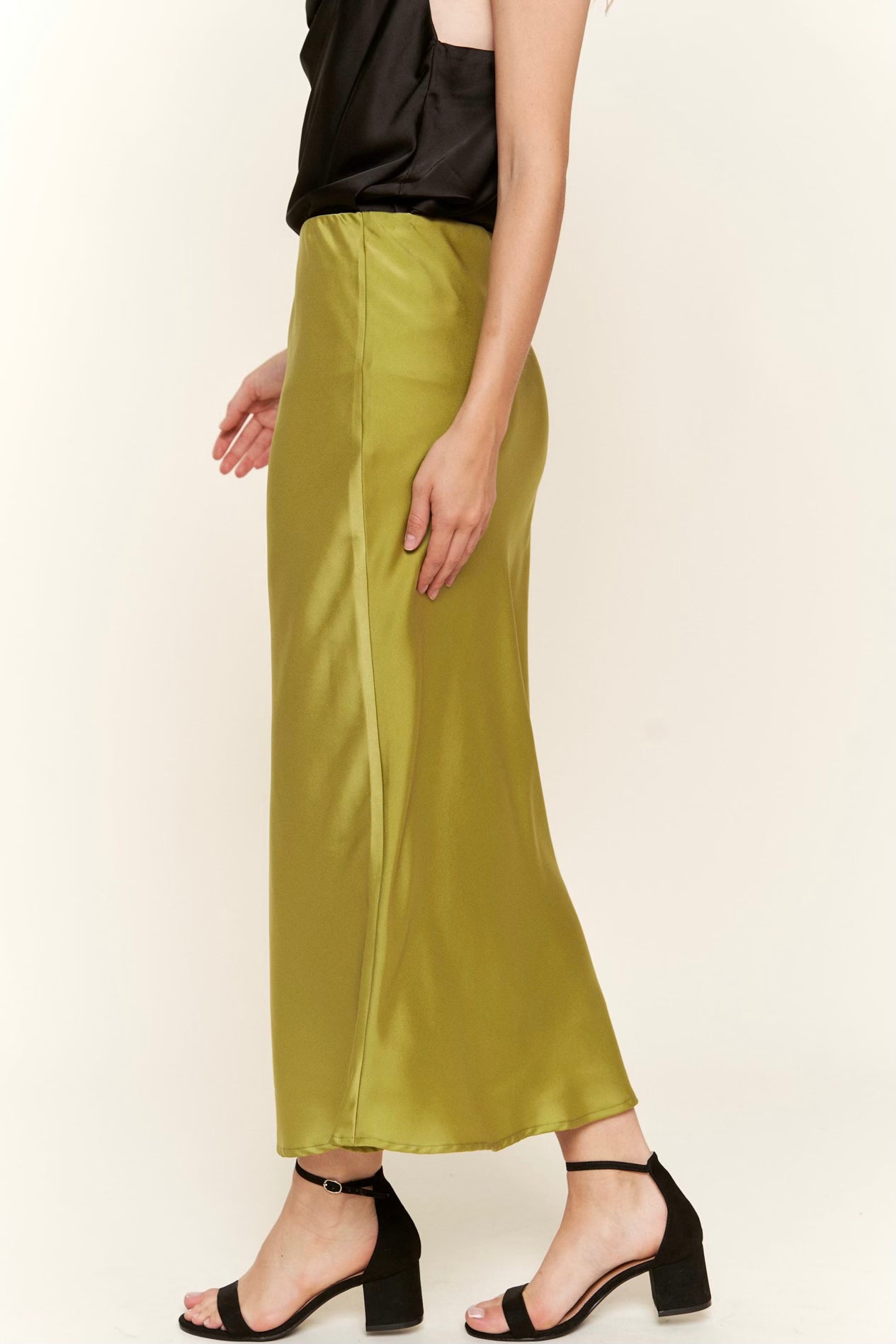 Satin Midi Skirt (multiple colors)