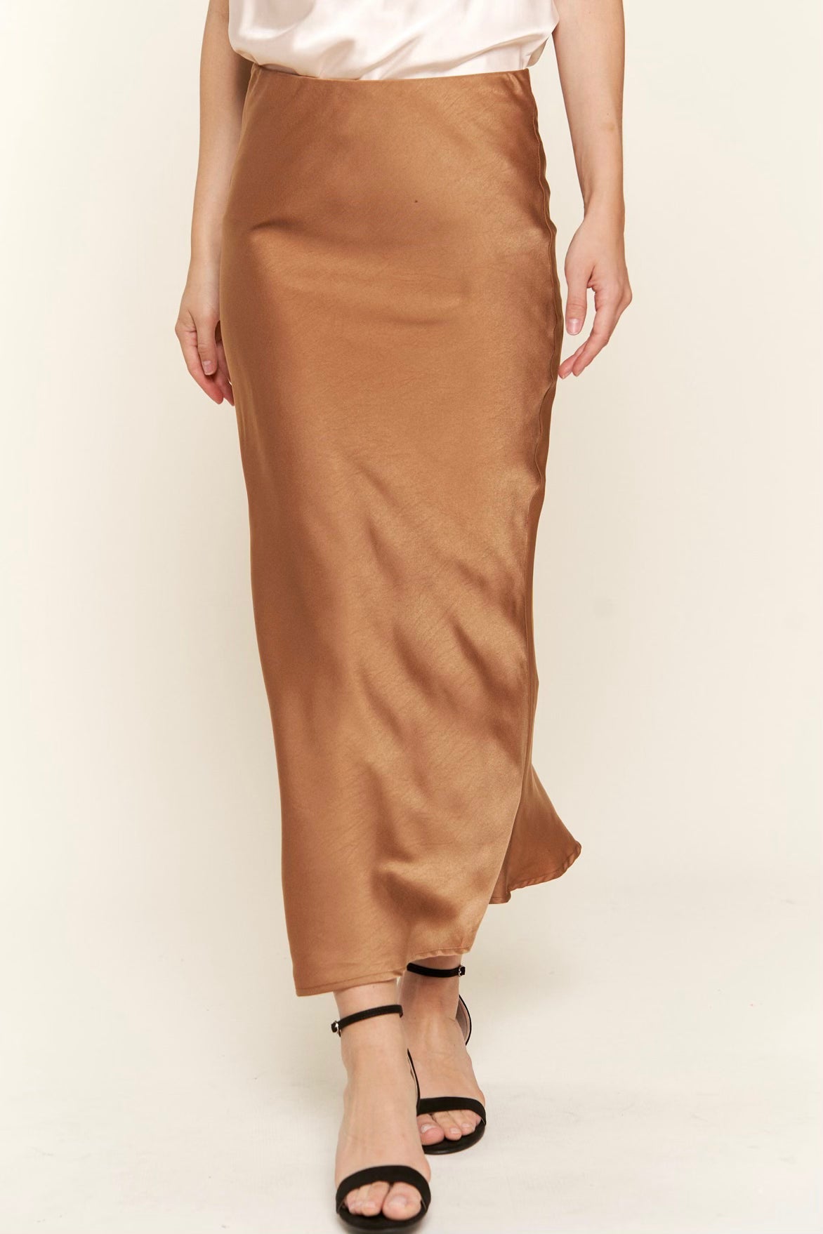 Satin Midi Skirt (multiple colors)