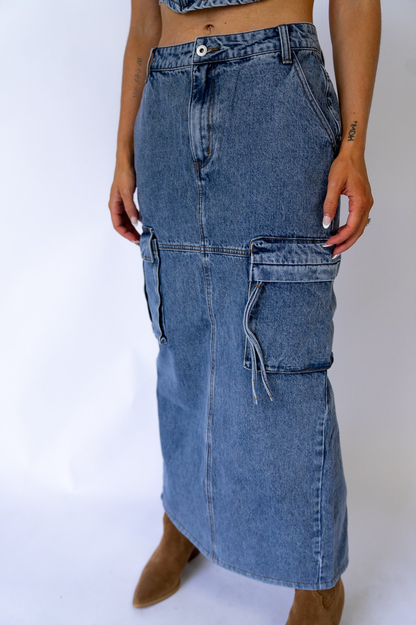 Tia Cargo Maxi Skirt